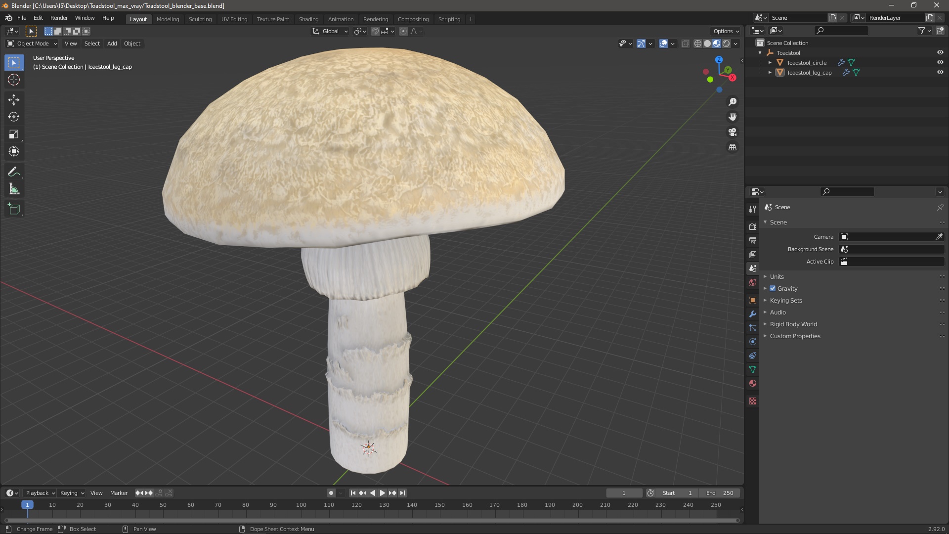 Toadstool 3D model