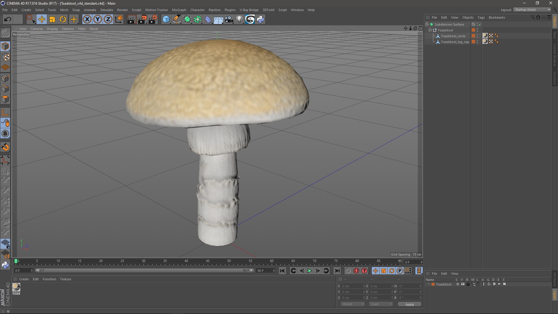 Toadstool 3D model