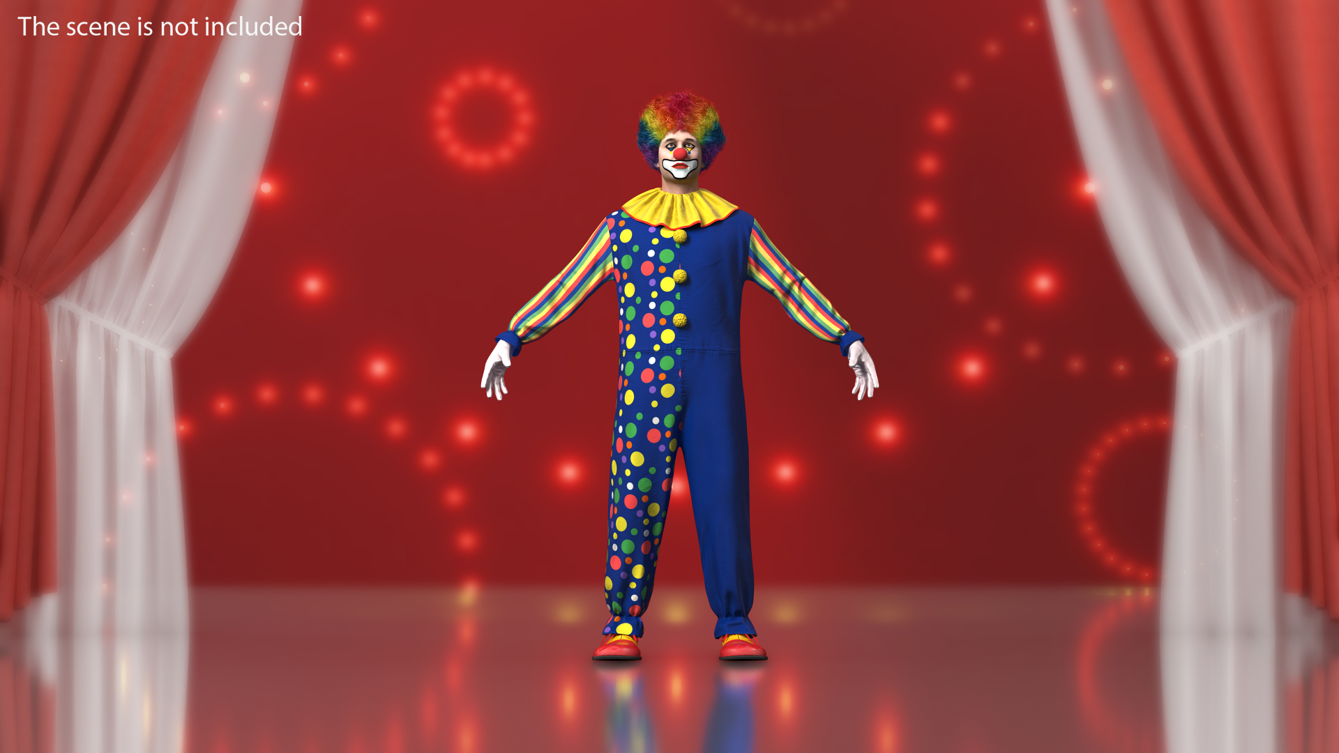 Mens Clown Head Fur 3D model