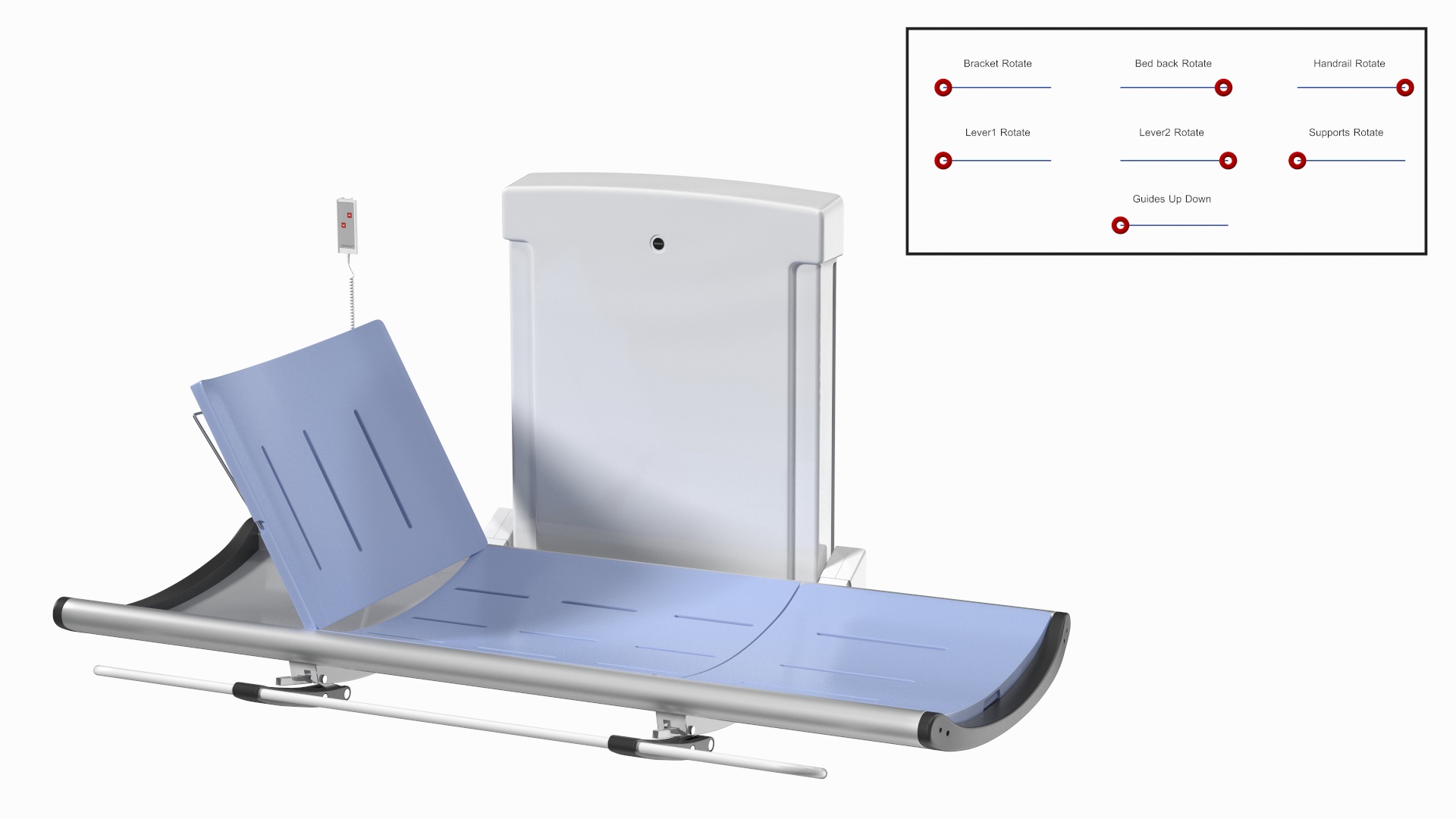 3D model Pressalit Care 3000 Special Needs Changing Table Rigged