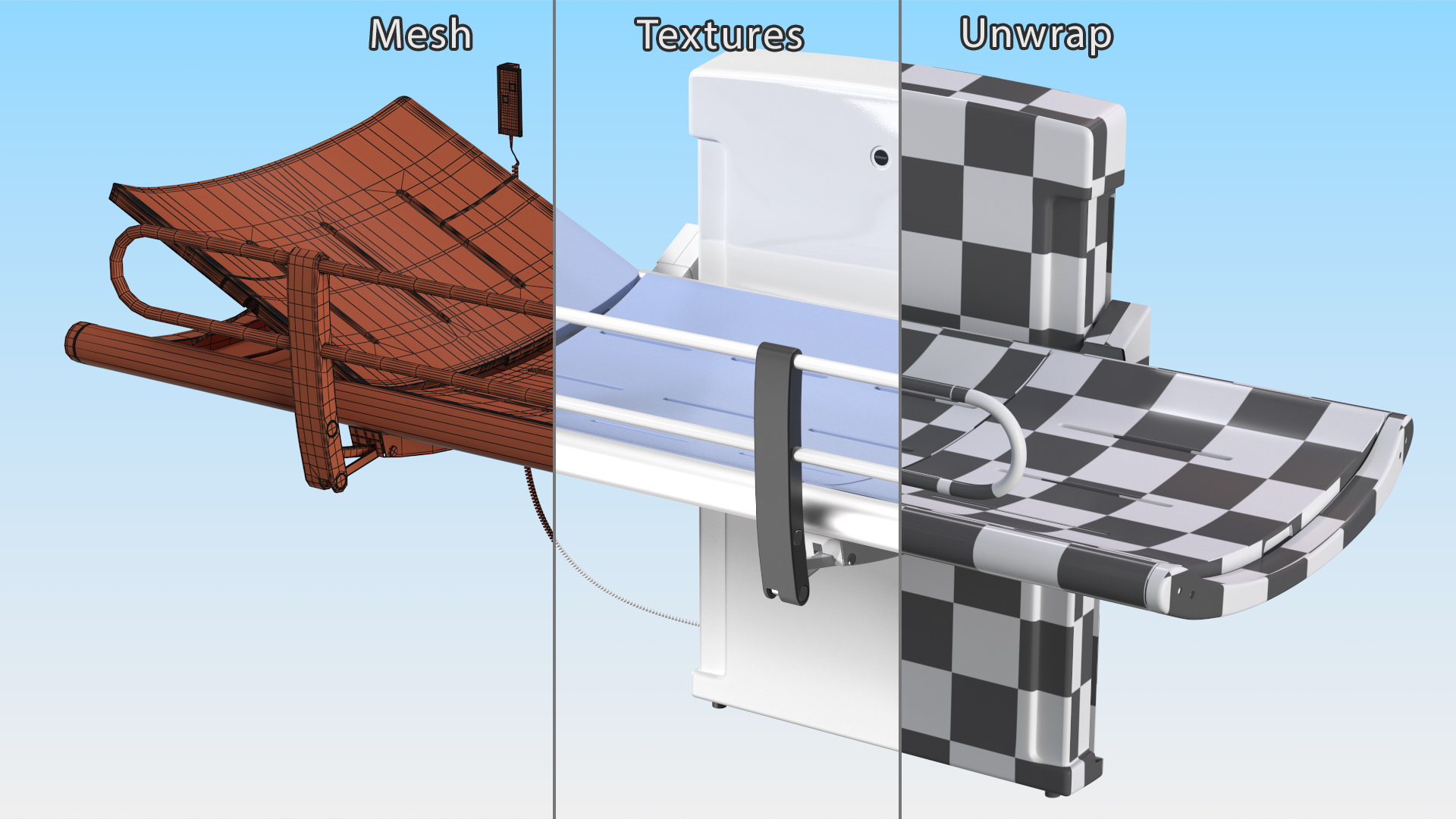 3D model Pressalit Care 3000 Special Needs Changing Table Rigged