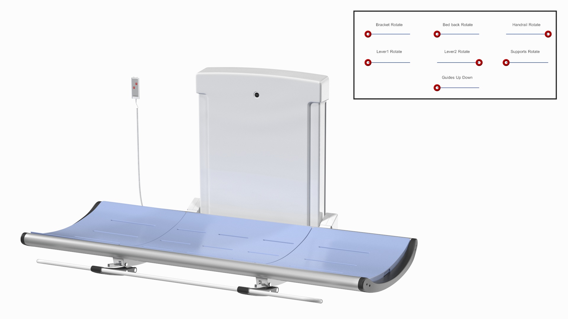 3D model Pressalit Care 3000 Special Needs Changing Table Rigged