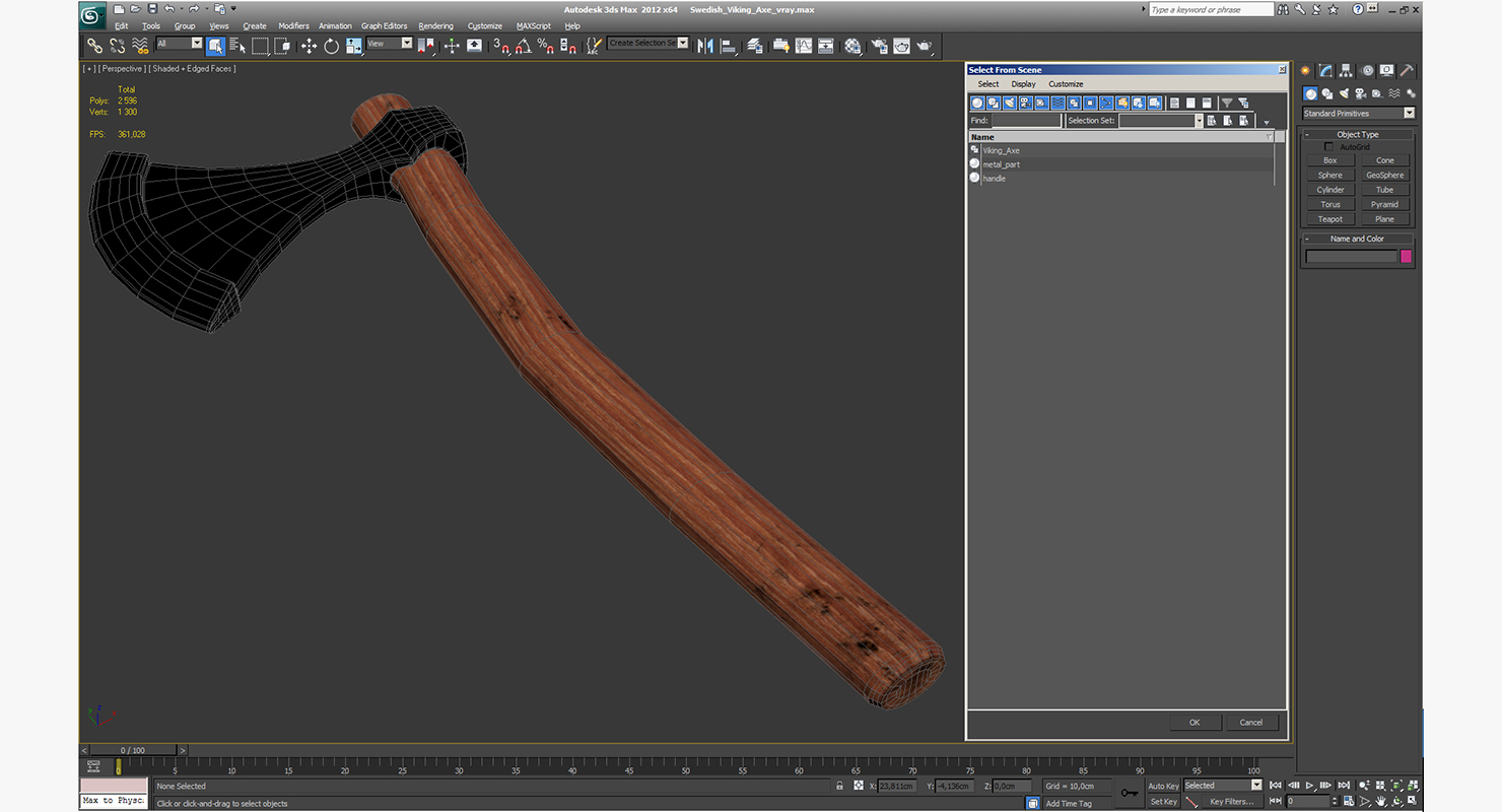 3D Swedish Viking Axe model