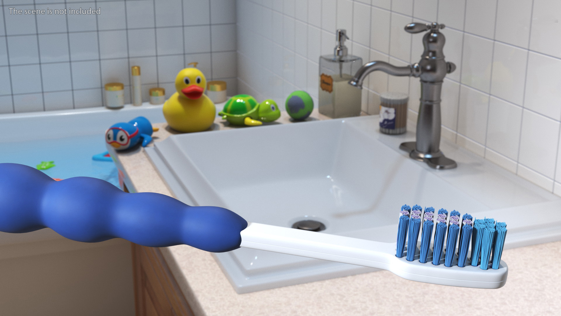 3D model Toothbrush and Towel