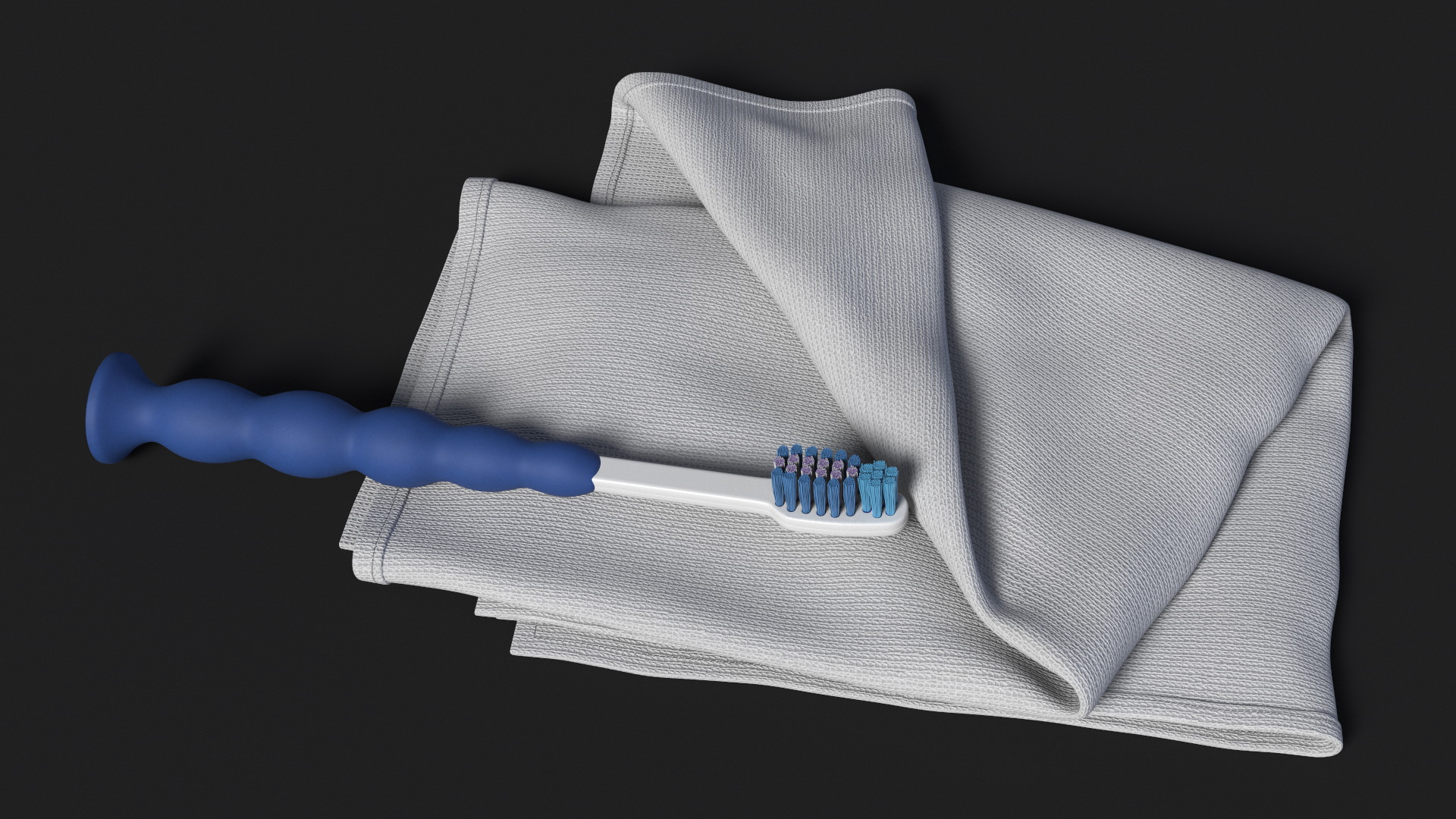 3D model Toothbrush and Towel