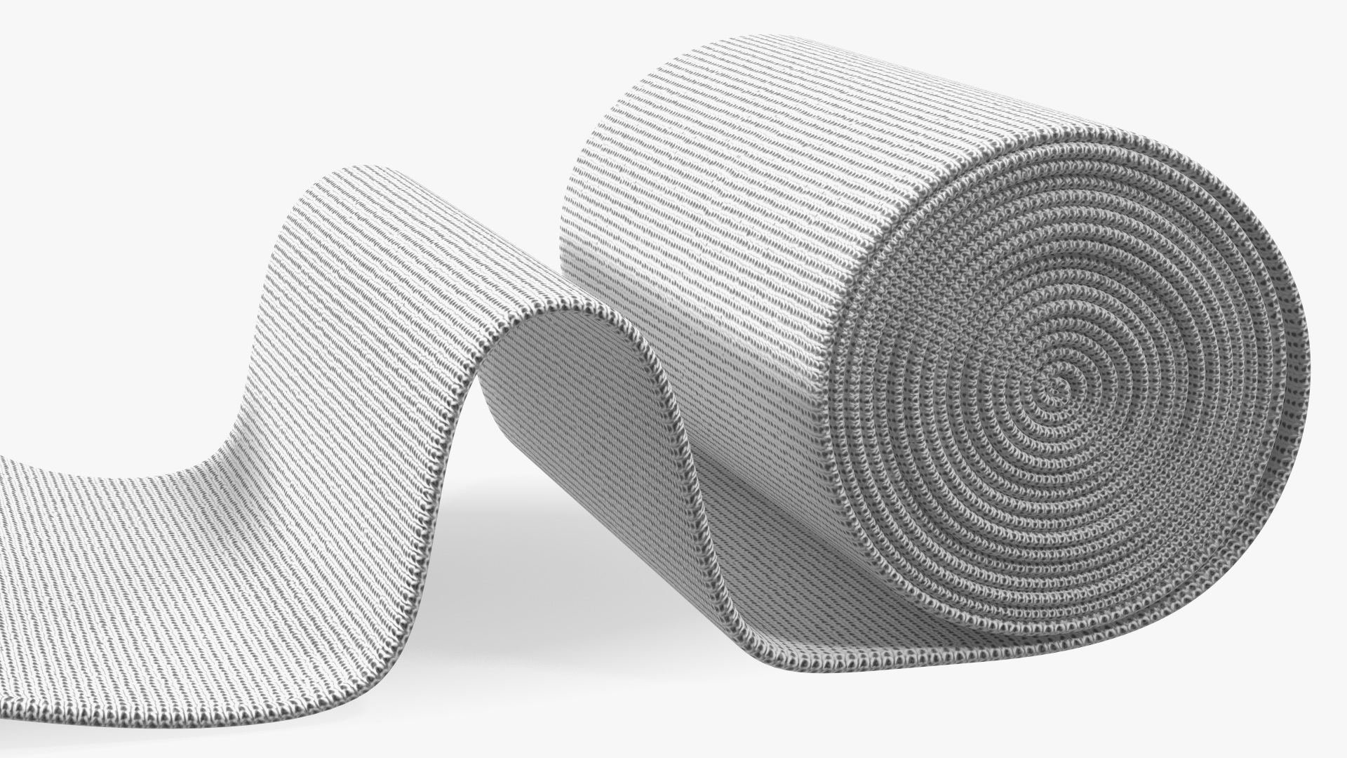 3D model Unfolded Elastic Bandage White