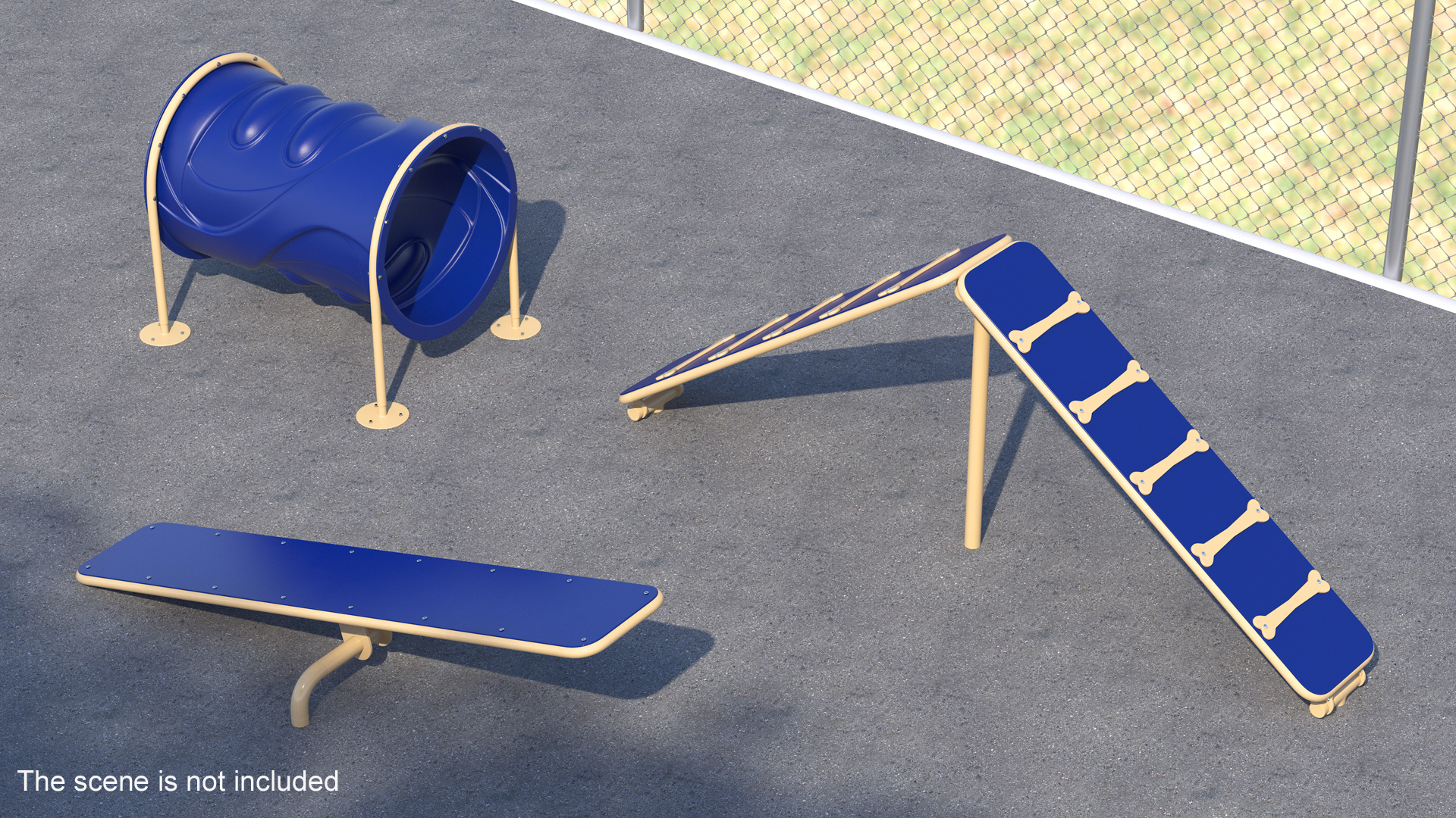 Dog Park Set Blue 3D