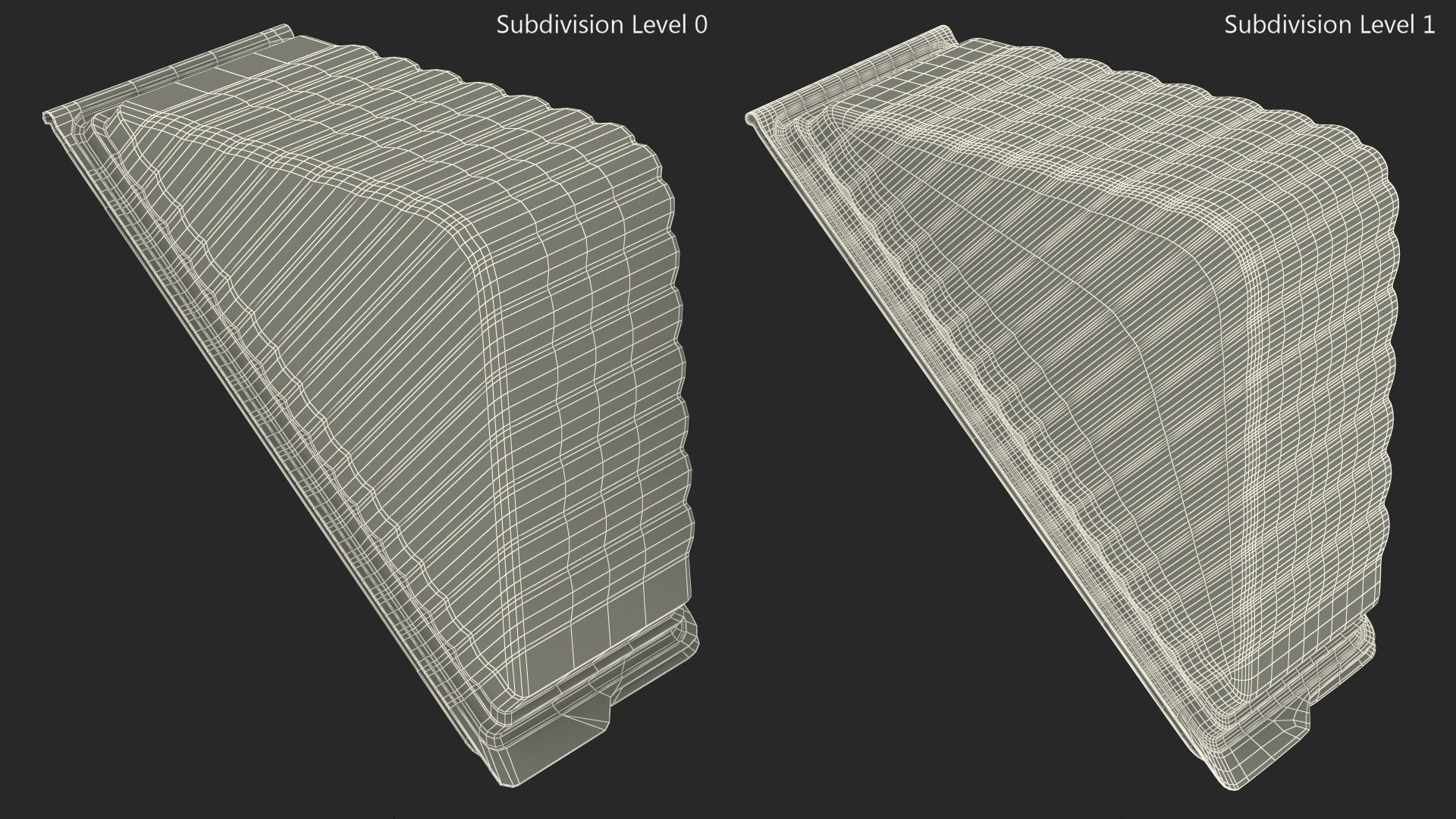 Recyclable Plastic Box for 2 Sandwiches 3D model