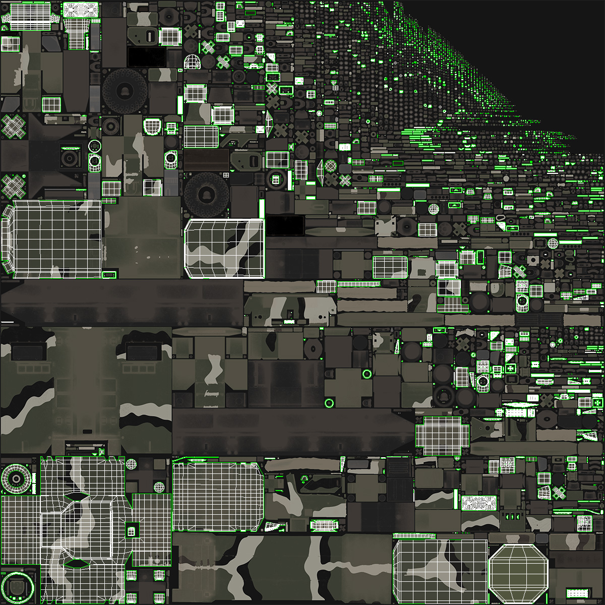 3D Camouflage Flap Lid B Missile Guidance Radar Folded