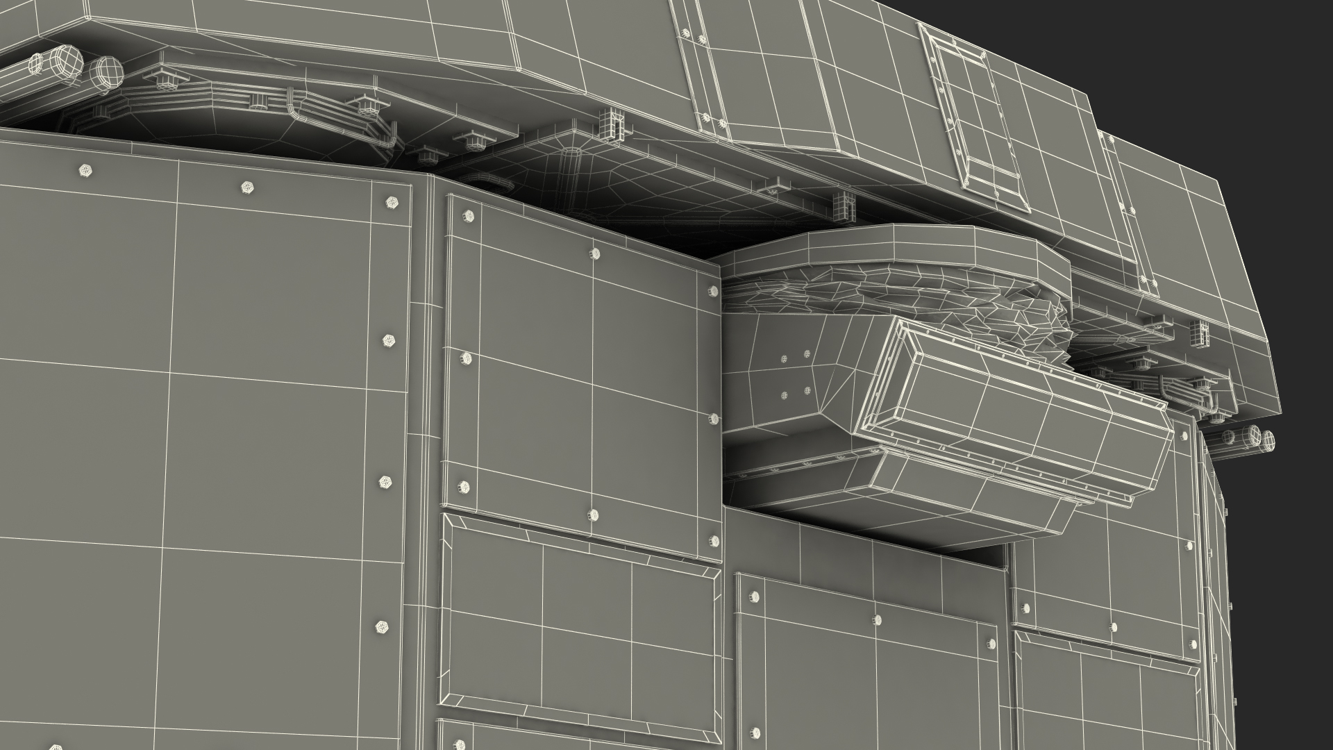 3D Camouflage Flap Lid B Missile Guidance Radar Folded