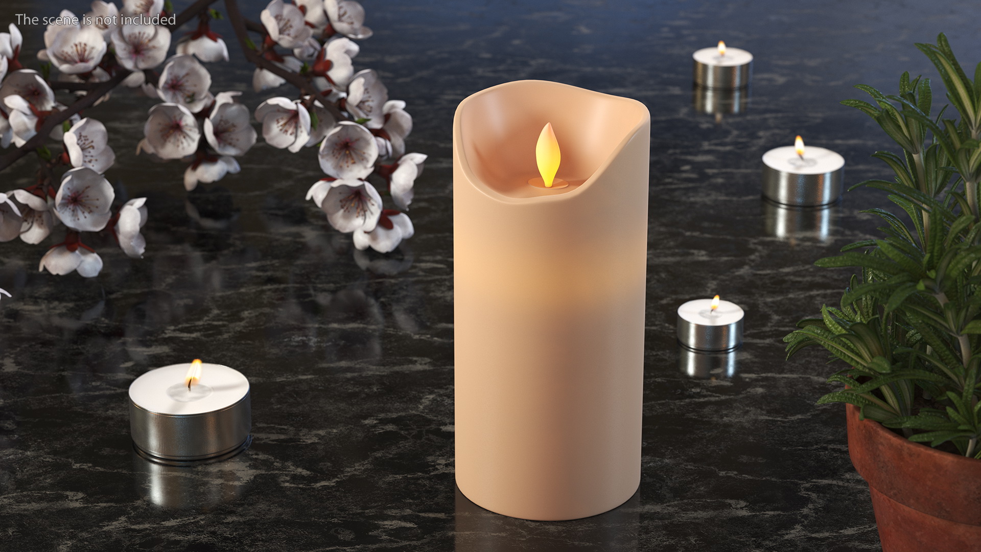 Electric Tabletop Candle 3D model