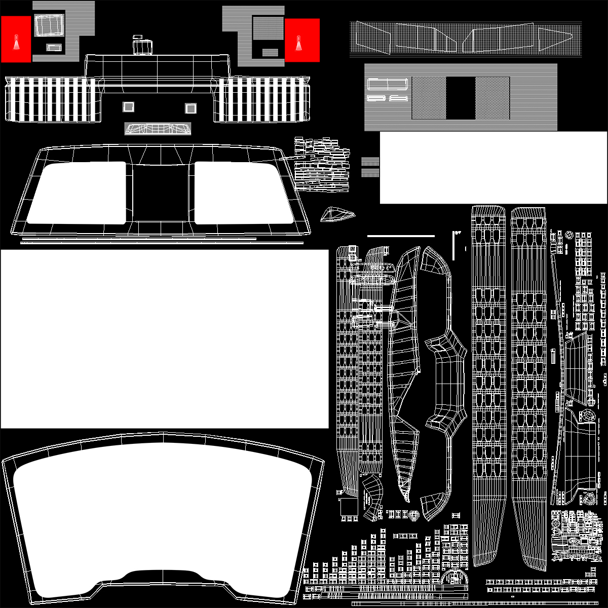 3D Police Pickup Truck Modern Generic Rigged