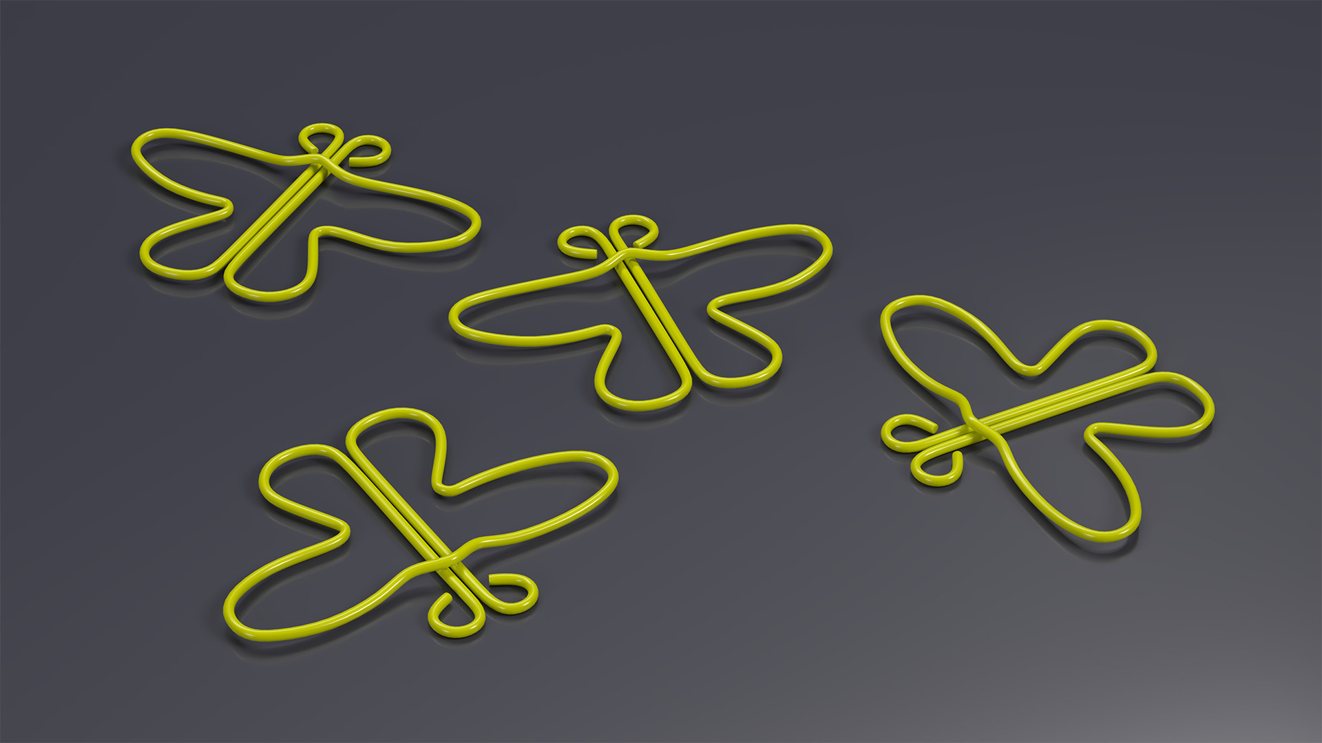 Butterfly Shaped Paper Clip 3D