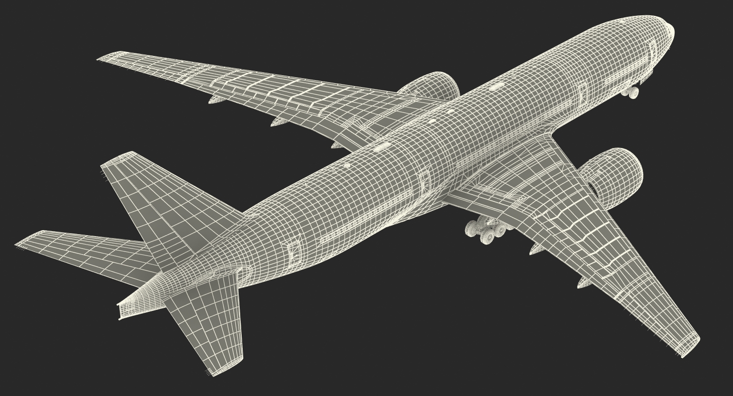 Boeing 777 200ER Singapore Airlines Rigged 3D