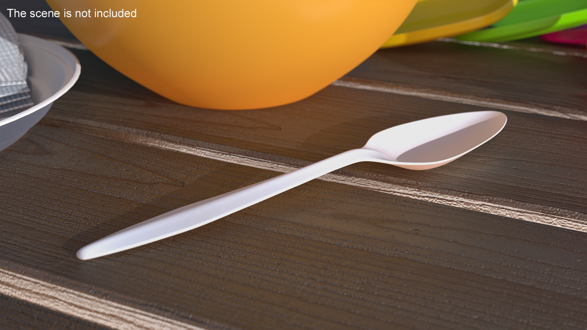 3D Realistic Plastic Spoon model