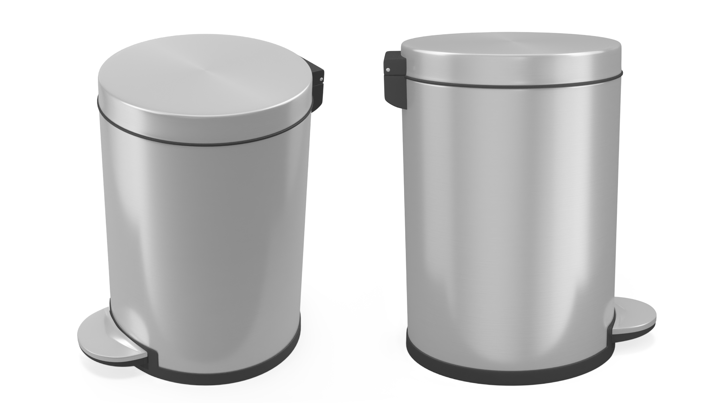 Round Step Garbage Can 3D