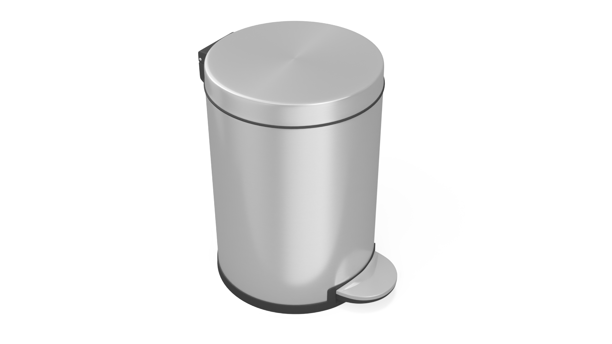 Round Step Garbage Can 3D