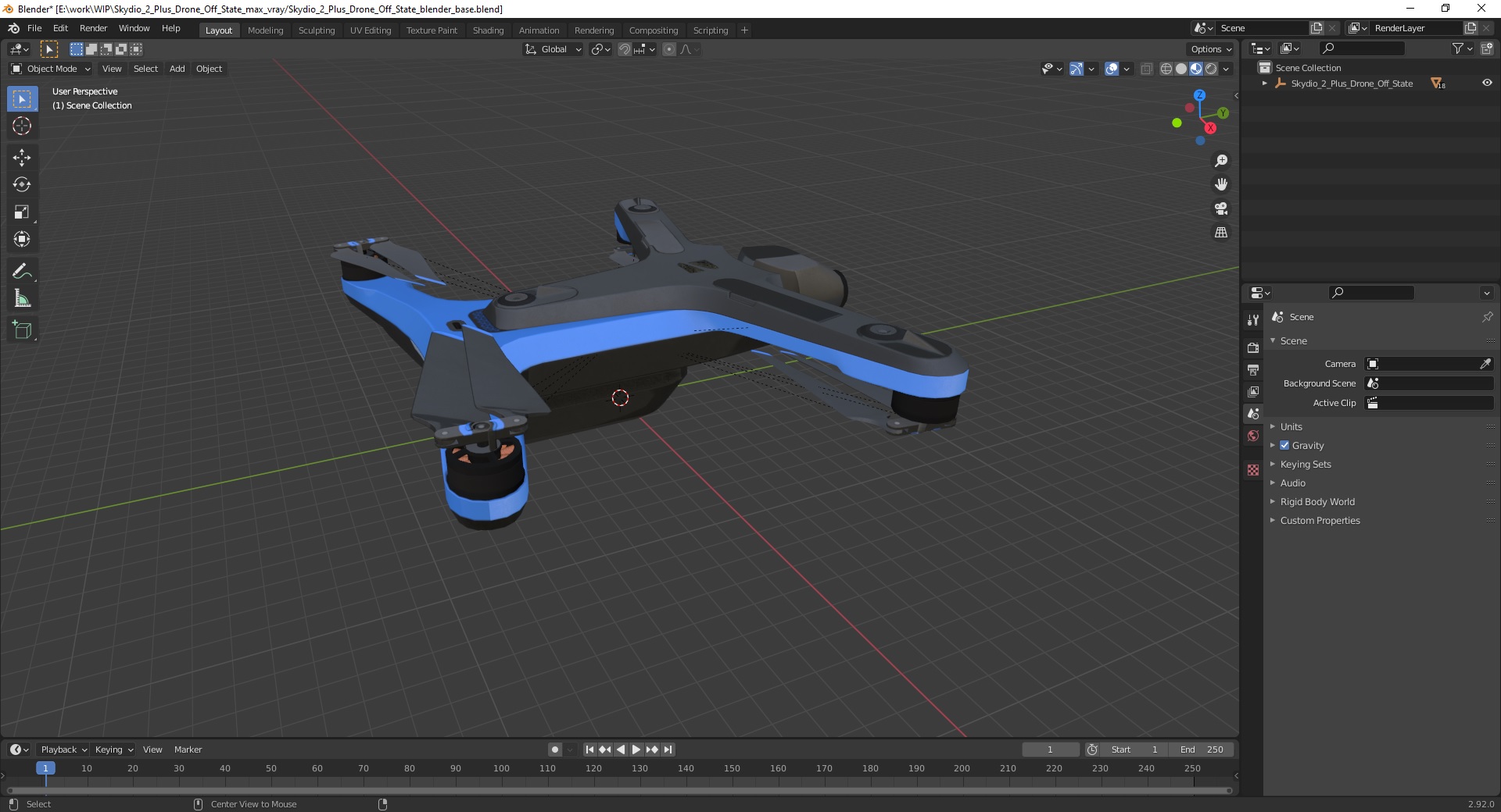 Skydio 2 Plus Drone Off State 3D model