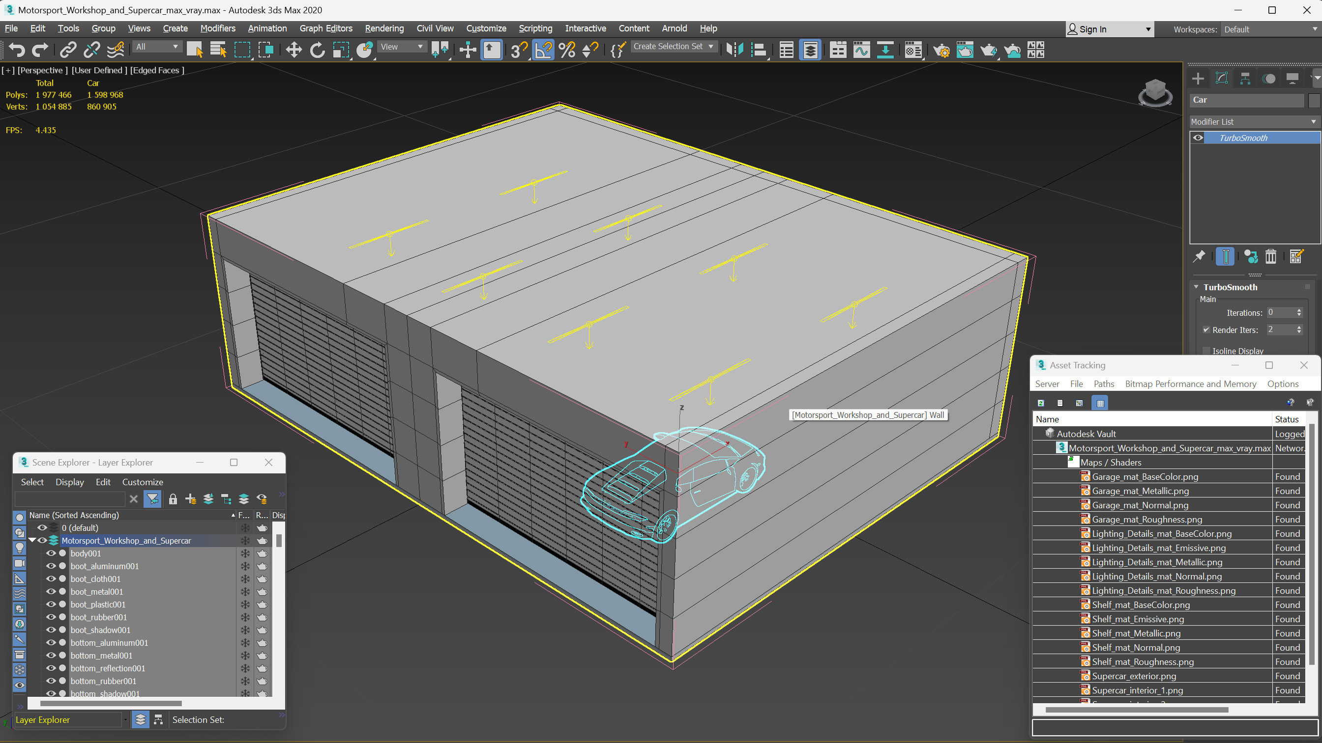 Motorsport Workshop and Supercar 3D