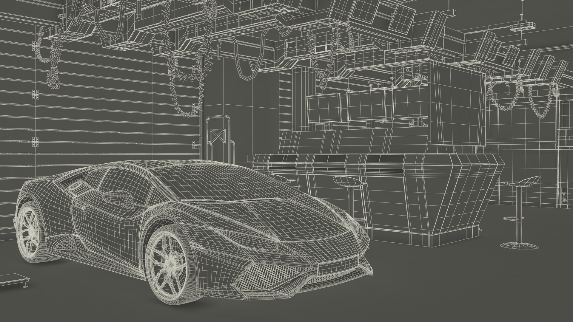 Motorsport Workshop and Supercar 3D