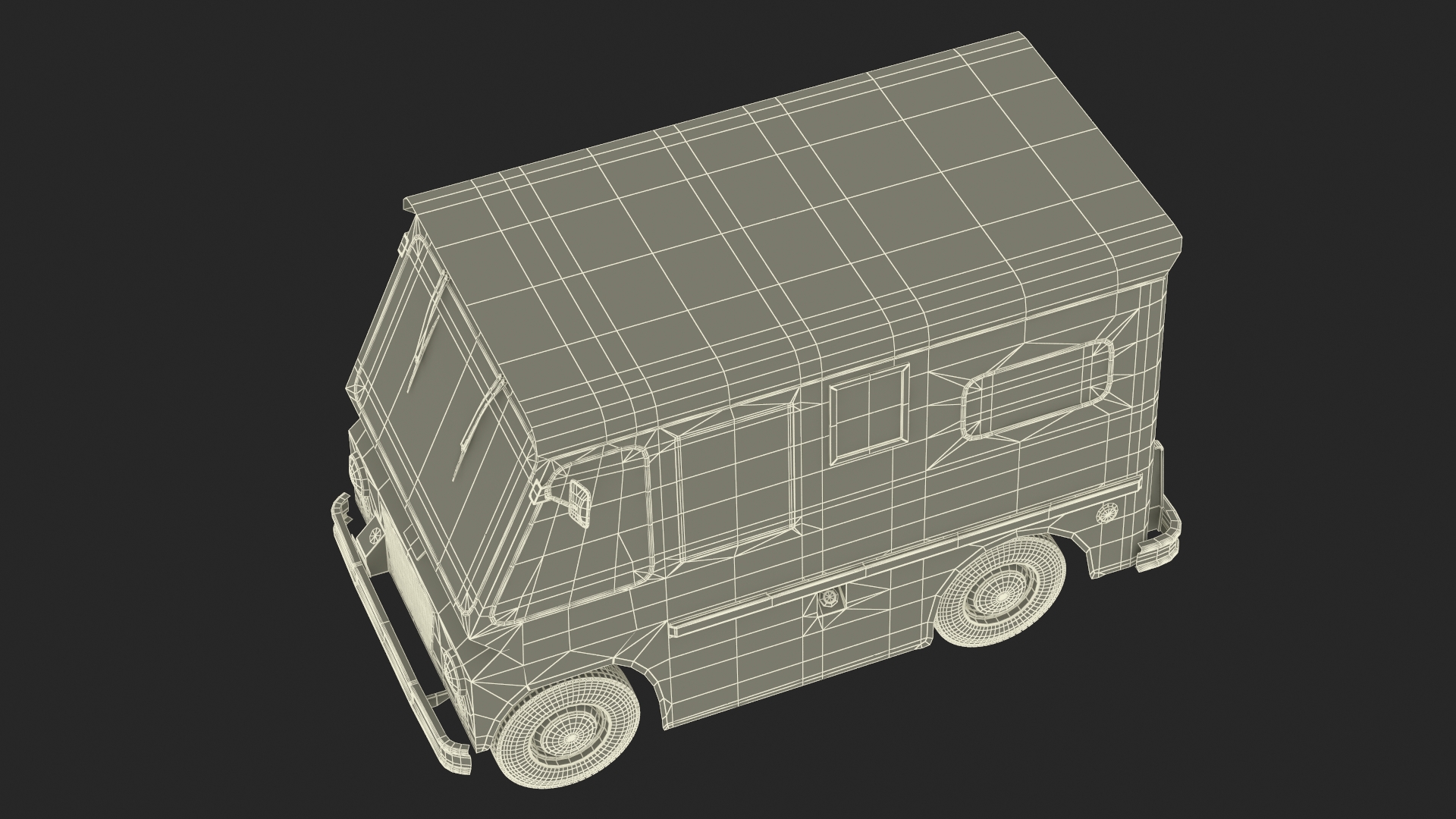 3D US Mail Studebaker ZIP Van Rigged model