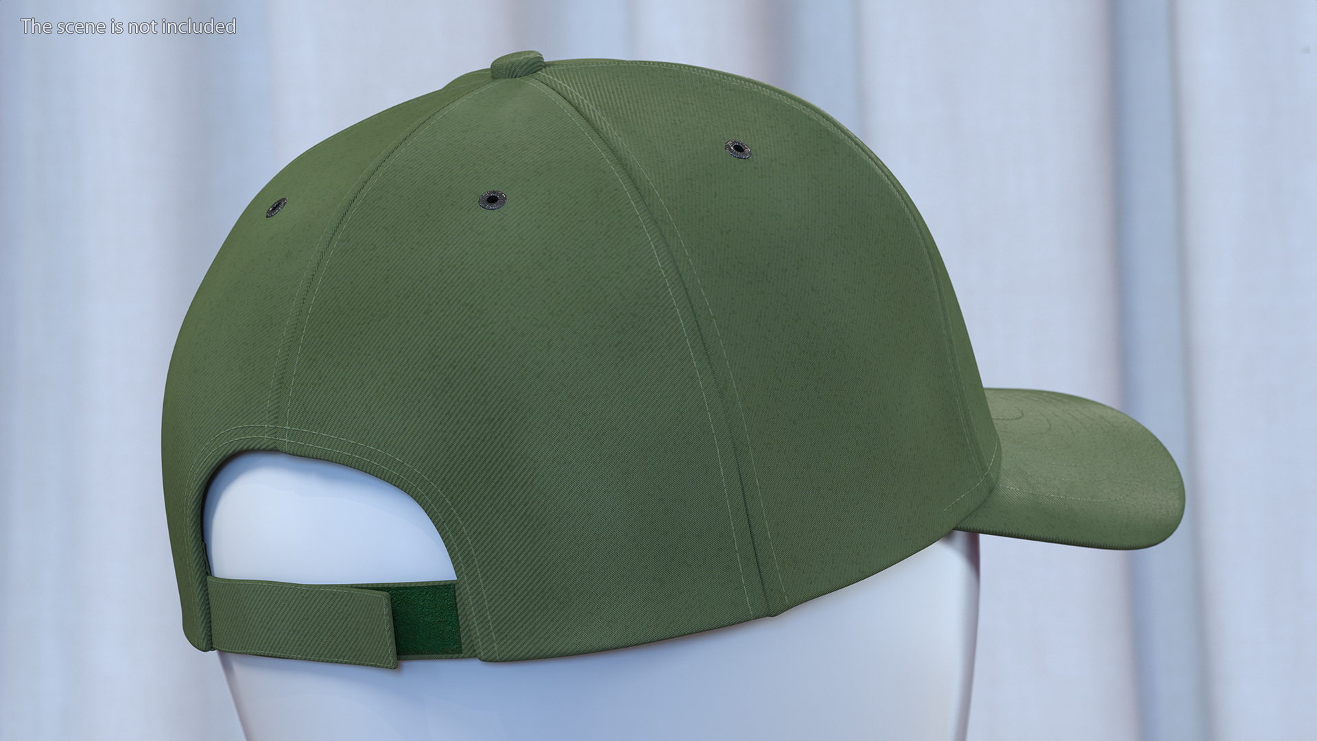 Cap Cotton Olive Your Brand 3D