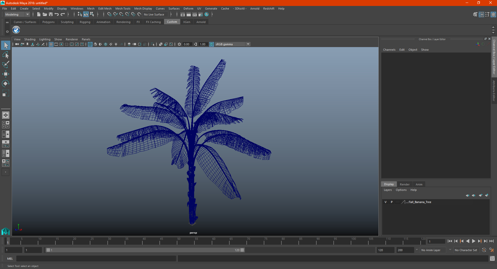 3D Tall Banana Tree