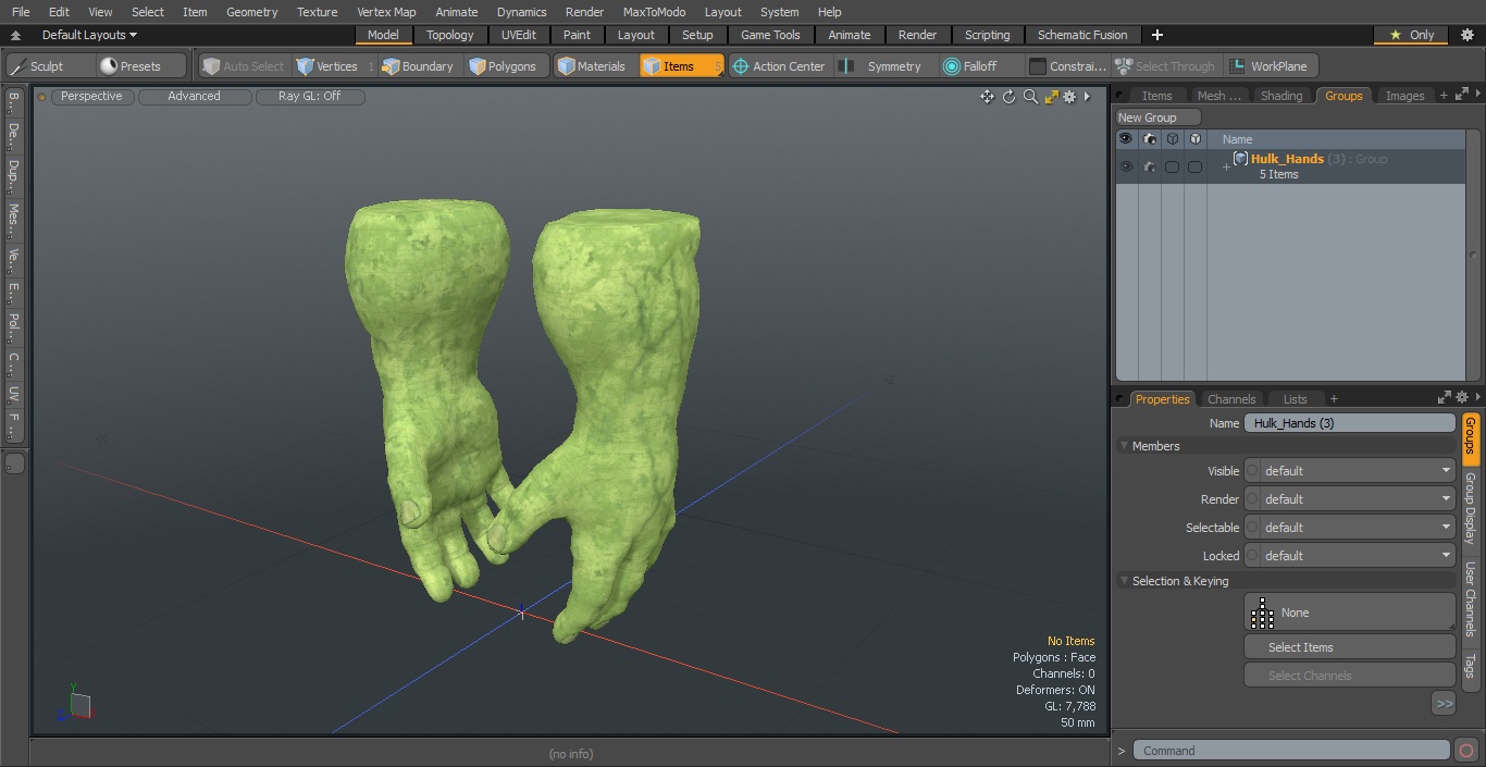 3D model Hulk Hands