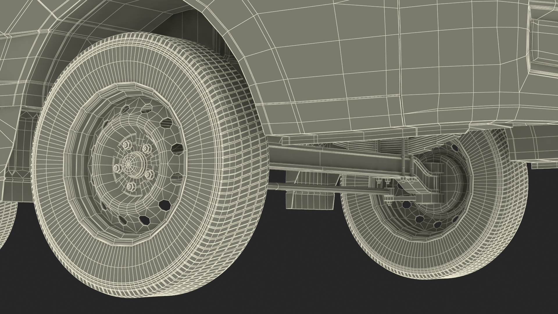 Small Truck Bare Chassis Blue 3D model