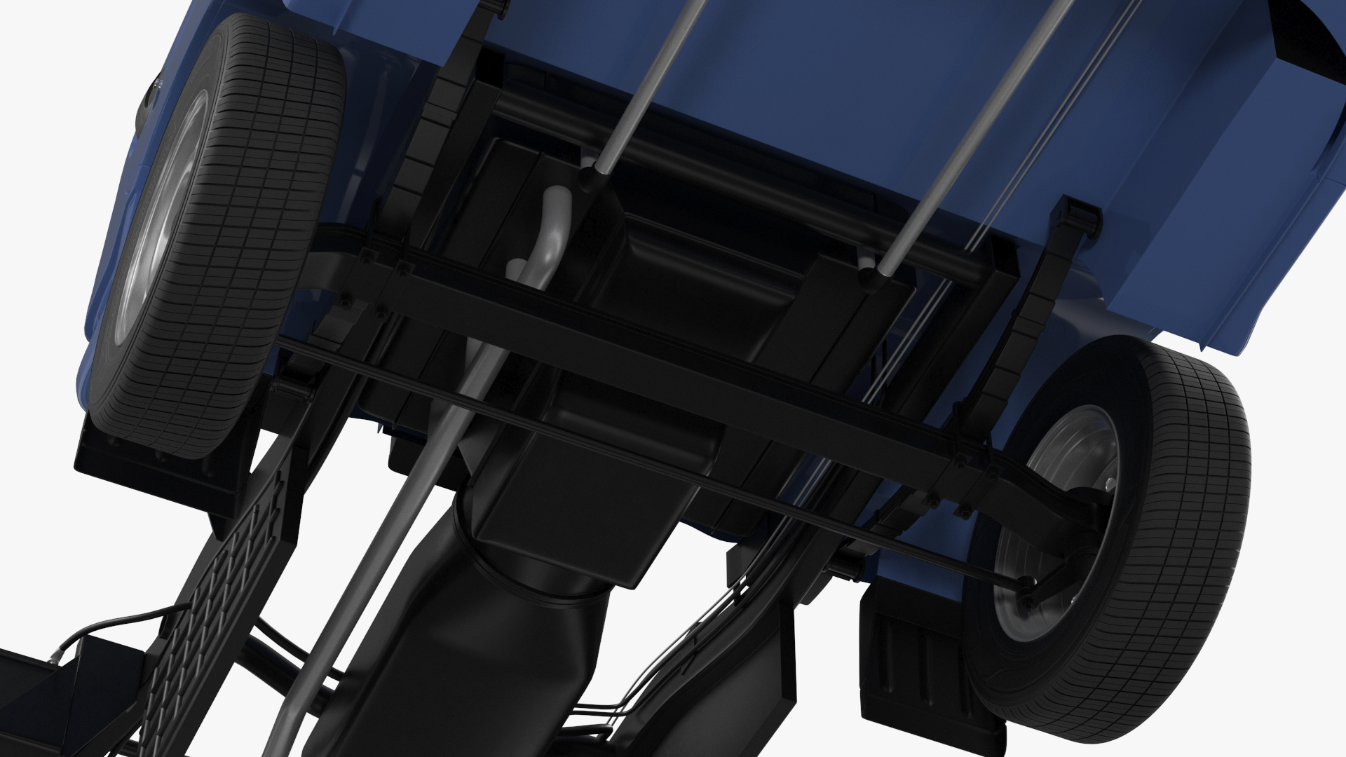 Small Truck Bare Chassis Blue 3D model