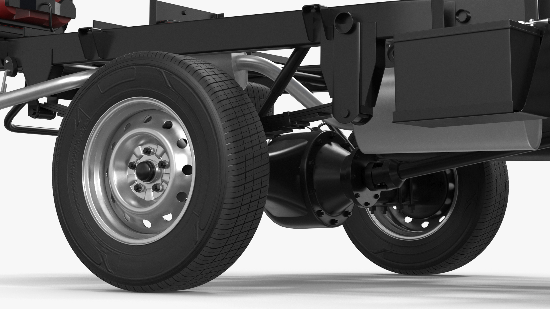 Small Truck Bare Chassis Blue 3D model