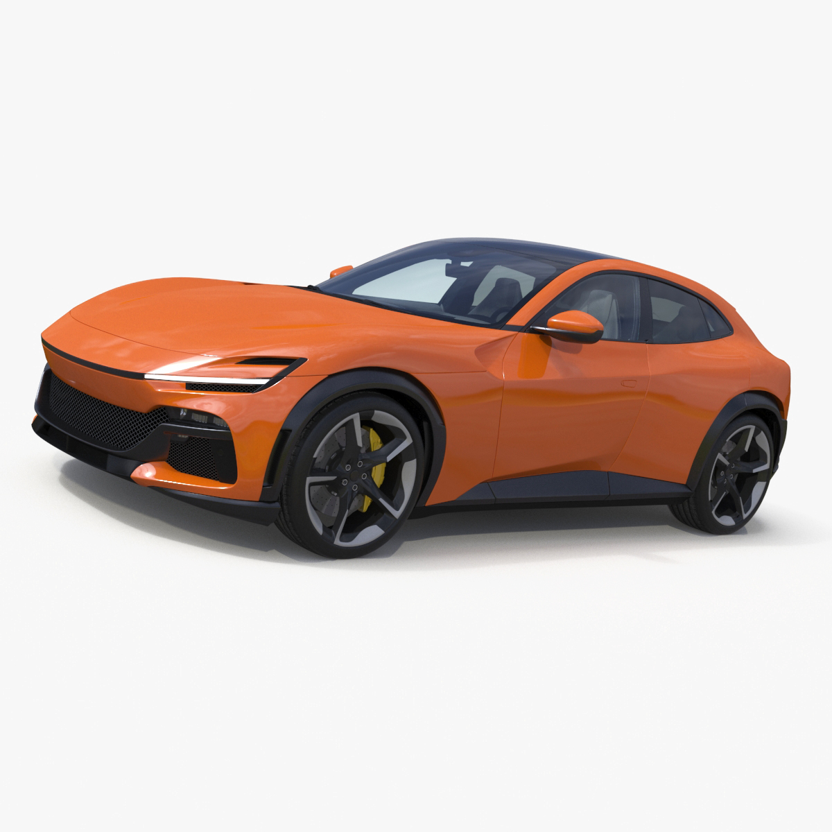 Sports Crossover Car Orange 3D