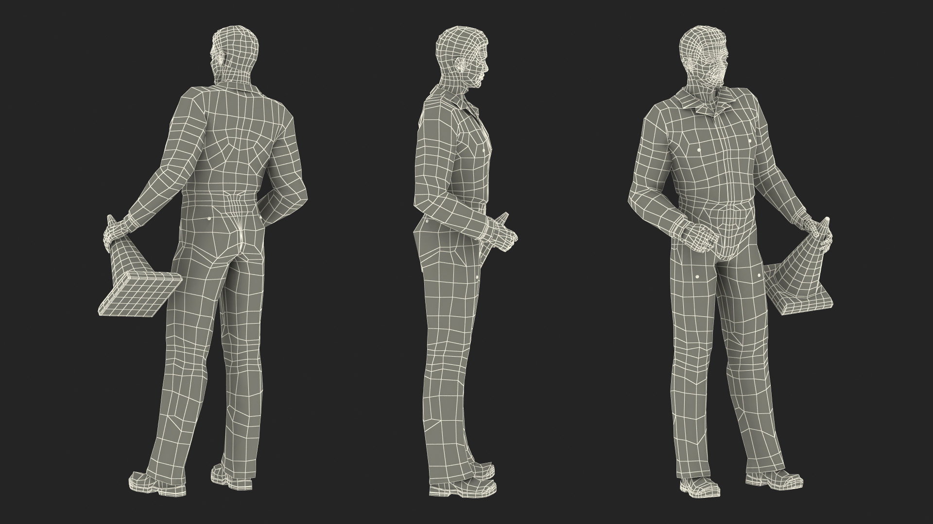 3D model Road Worker Standing Pose