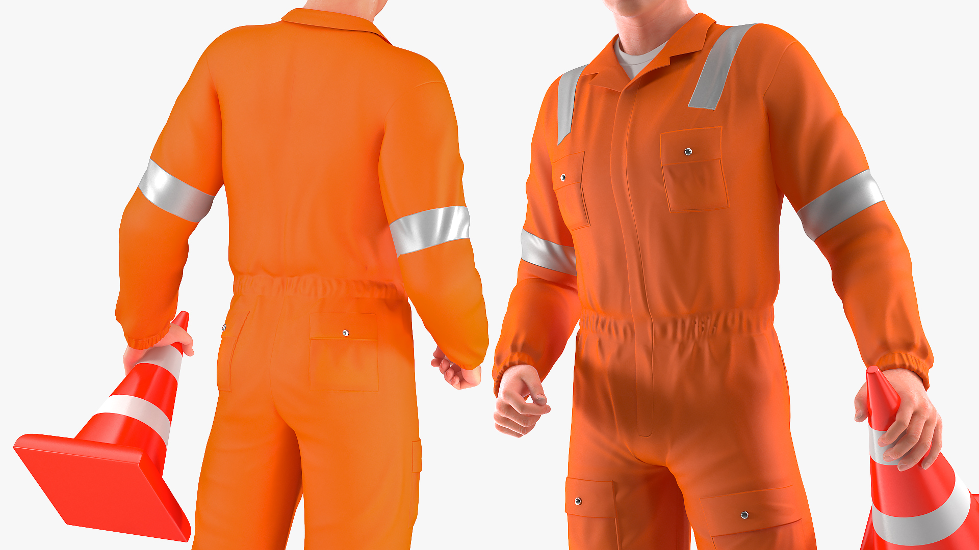 3D model Road Worker Standing Pose