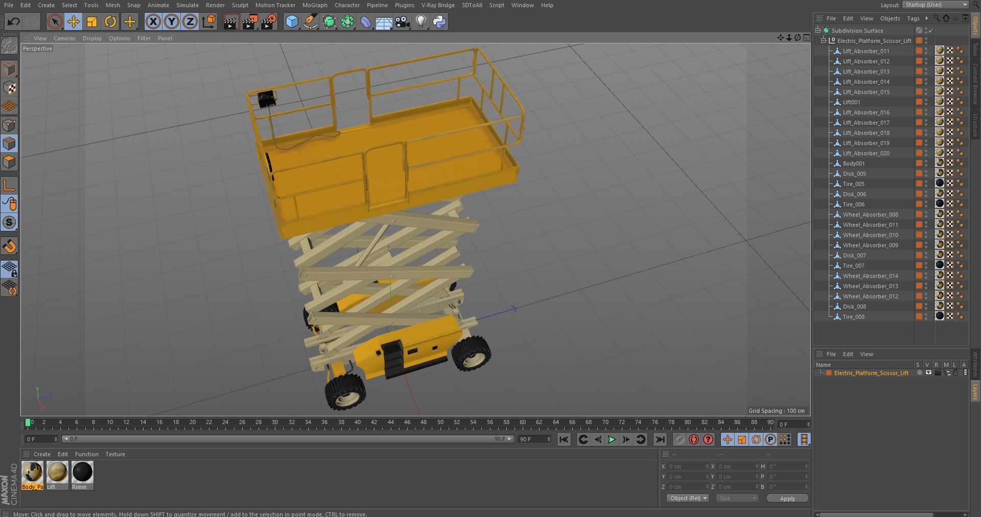 3D model Electric Platform Scissor Lift