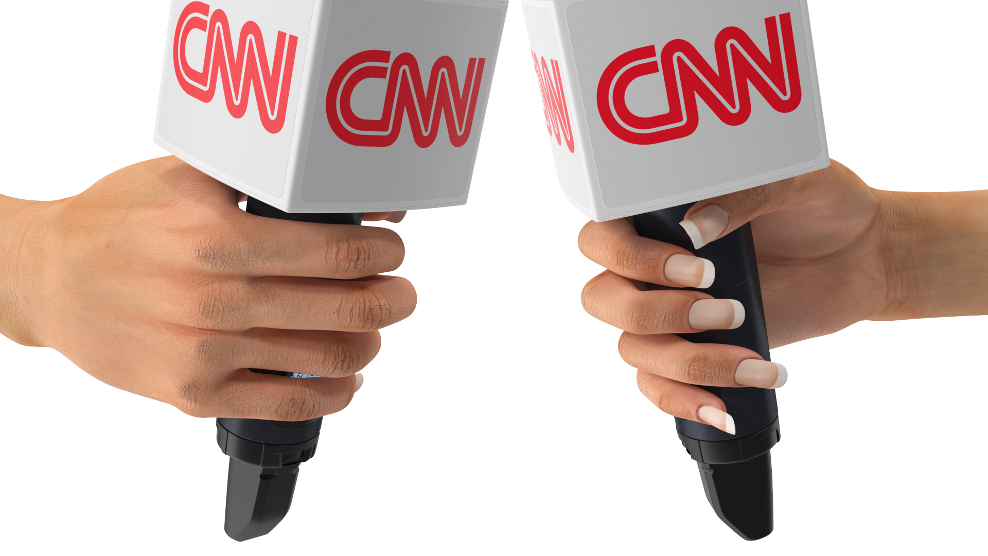 3D CNN Reporter Hand with Microphone model