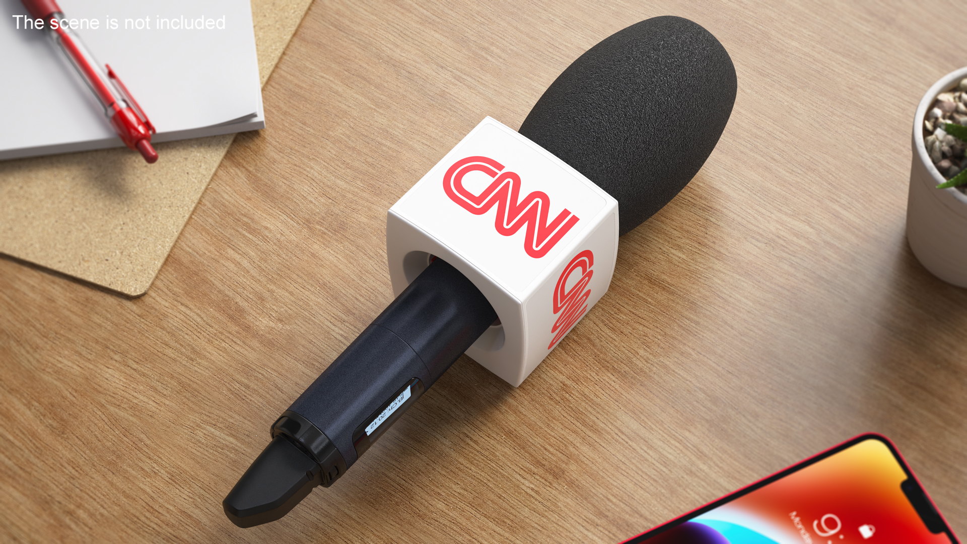 3D CNN Reporter Hand with Microphone model