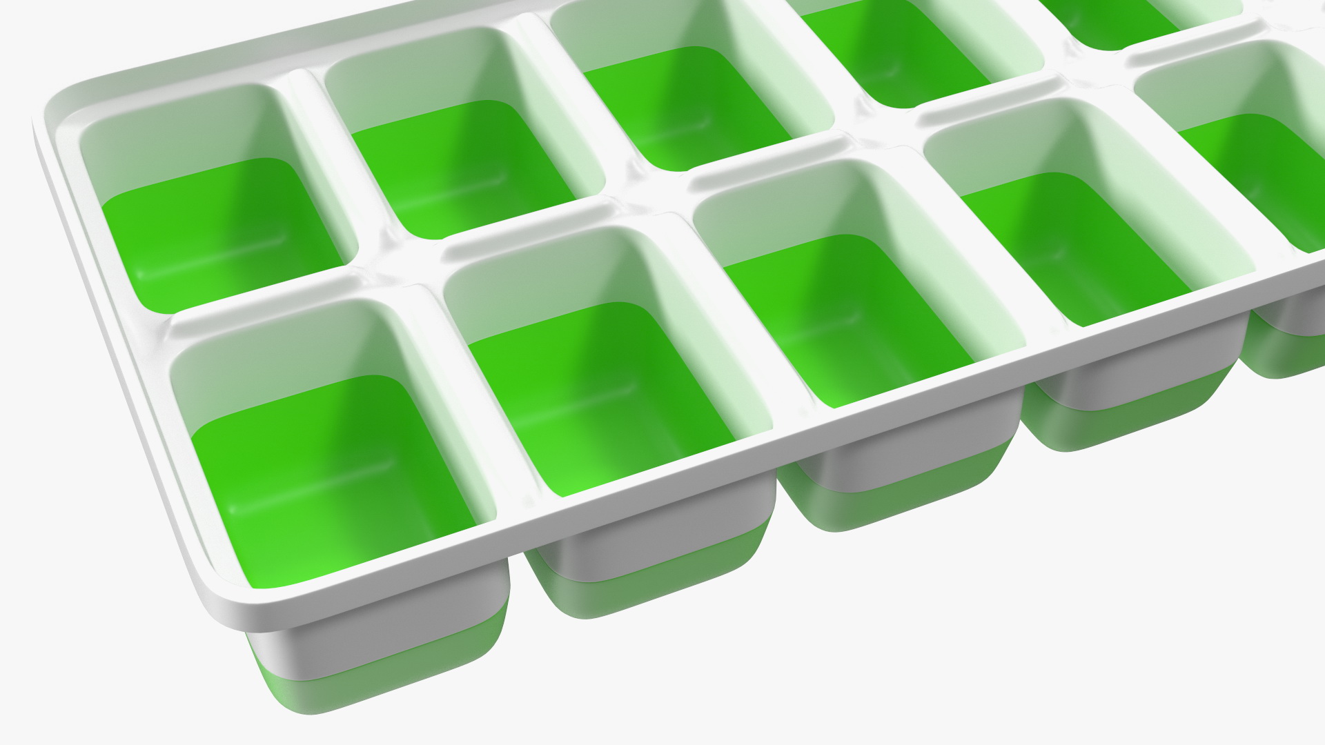 3D Flexible Ice Cube Mold Green model