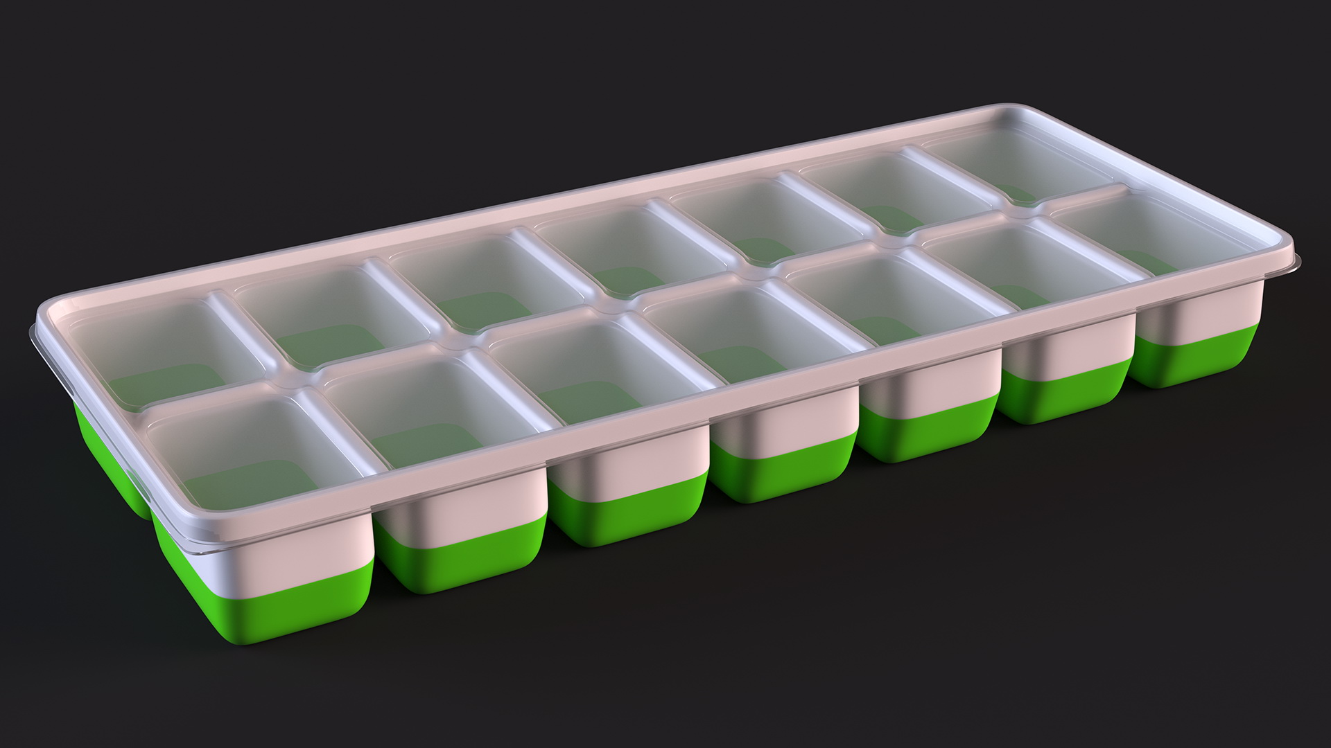 3D Flexible Ice Cube Mold Green model