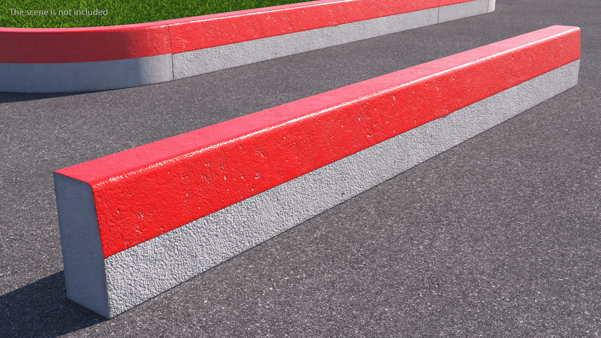 3D Curb 3m Red