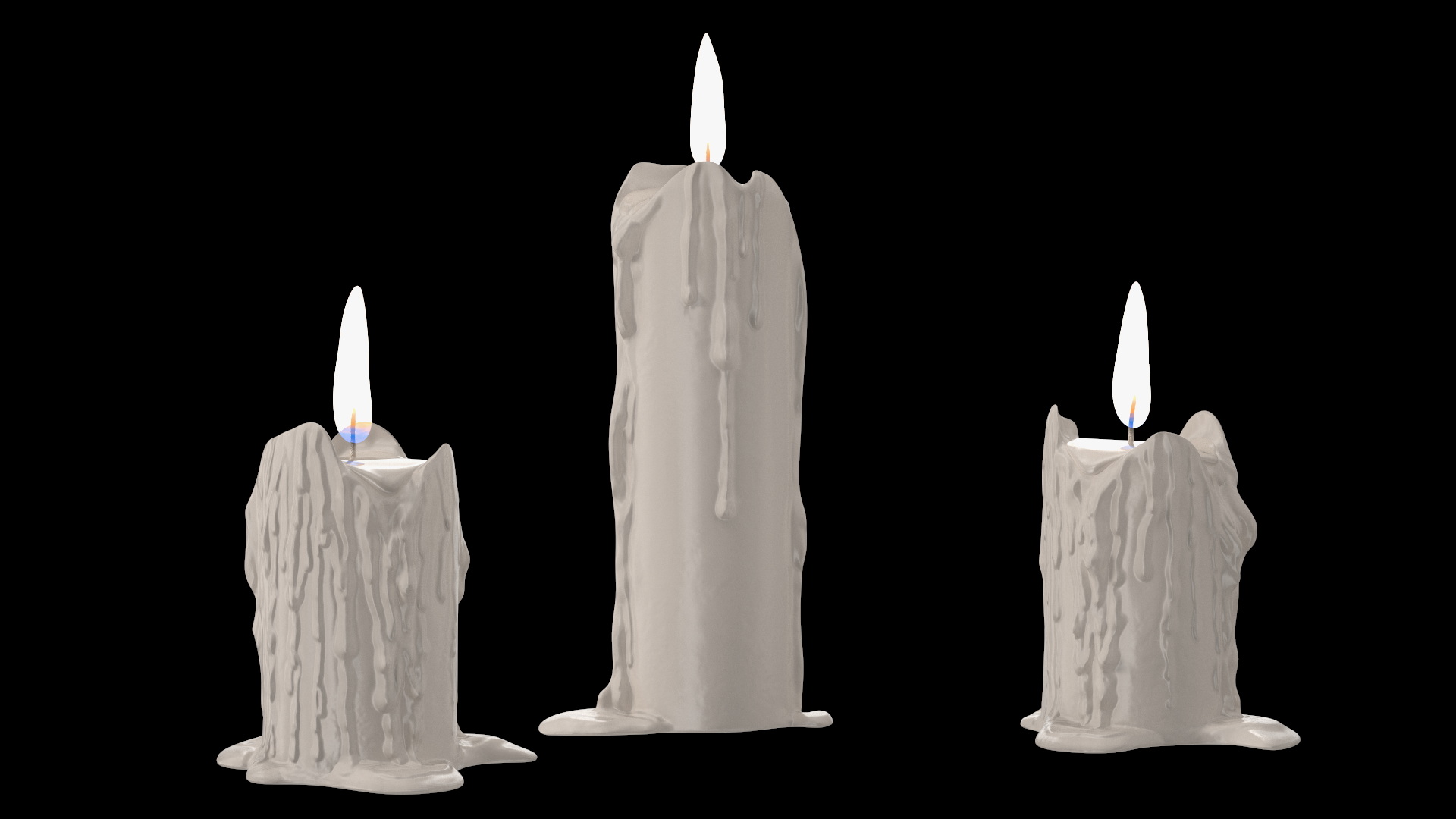 Calavera Noche Oscura with Candles 3D model