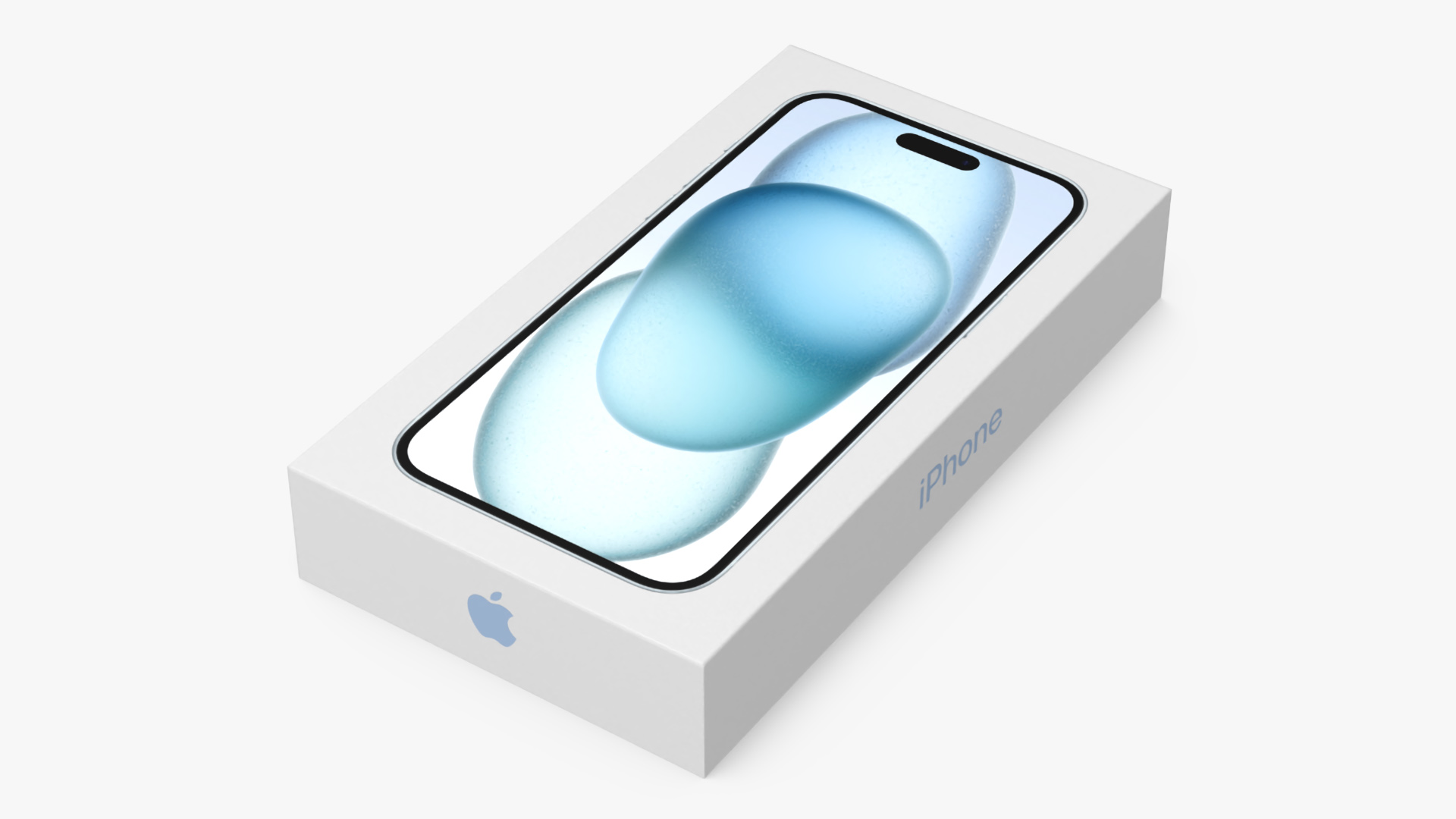 Apple iPhone 15 Plus Blue Packaging Box 3D model