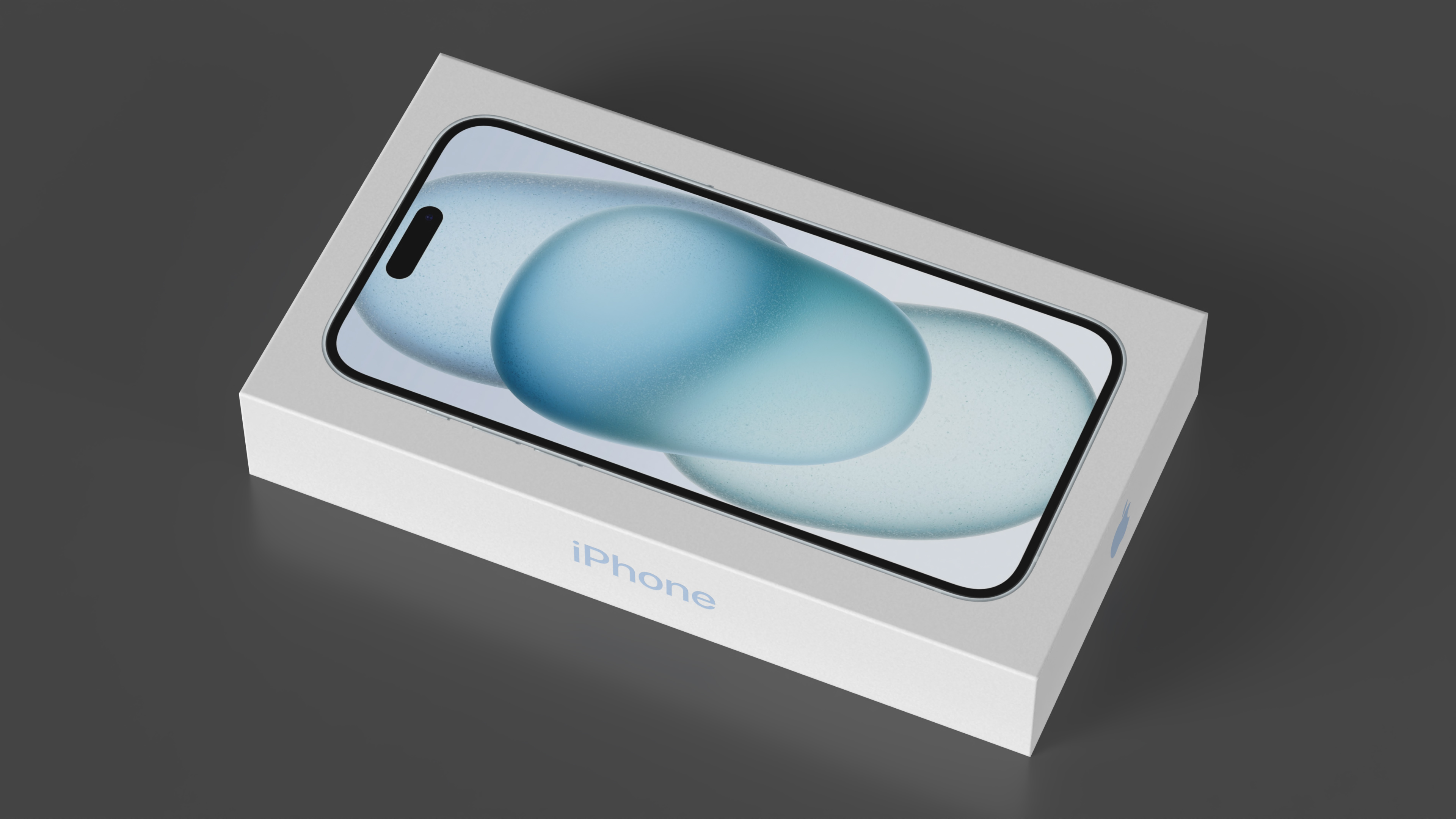 Apple iPhone 15 Plus Blue Packaging Box 3D model