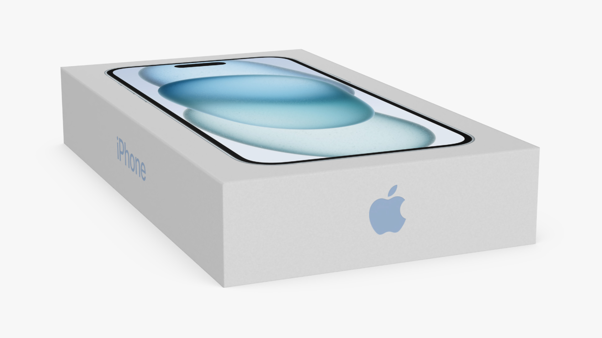 Apple iPhone 15 Plus Blue Packaging Box 3D model