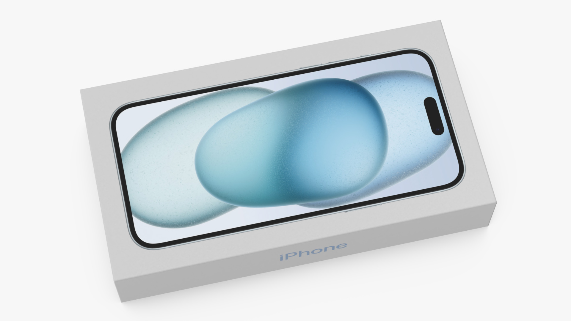 Apple iPhone 15 Plus Blue Packaging Box 3D model