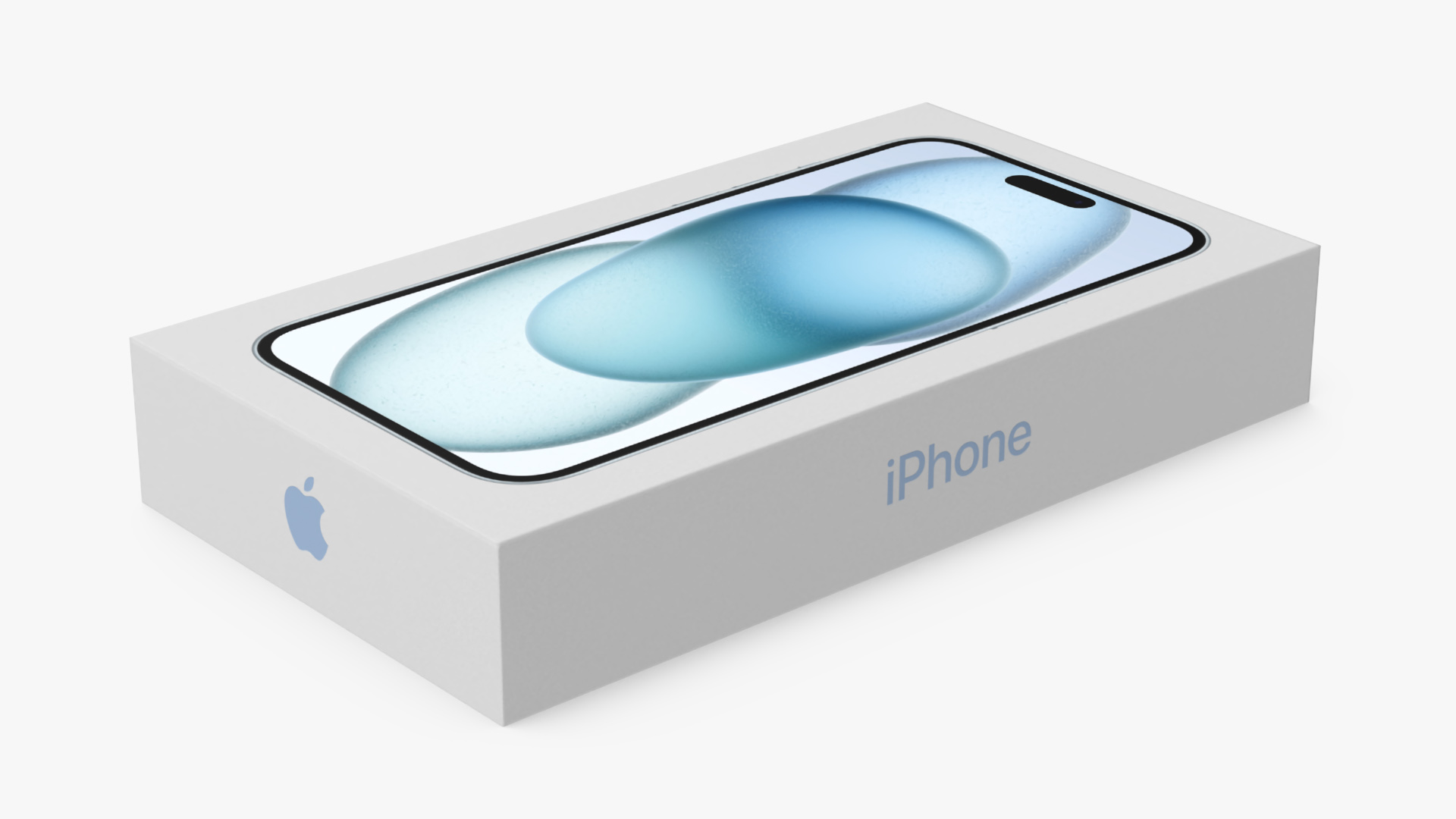 Apple iPhone 15 Plus Blue Packaging Box 3D model