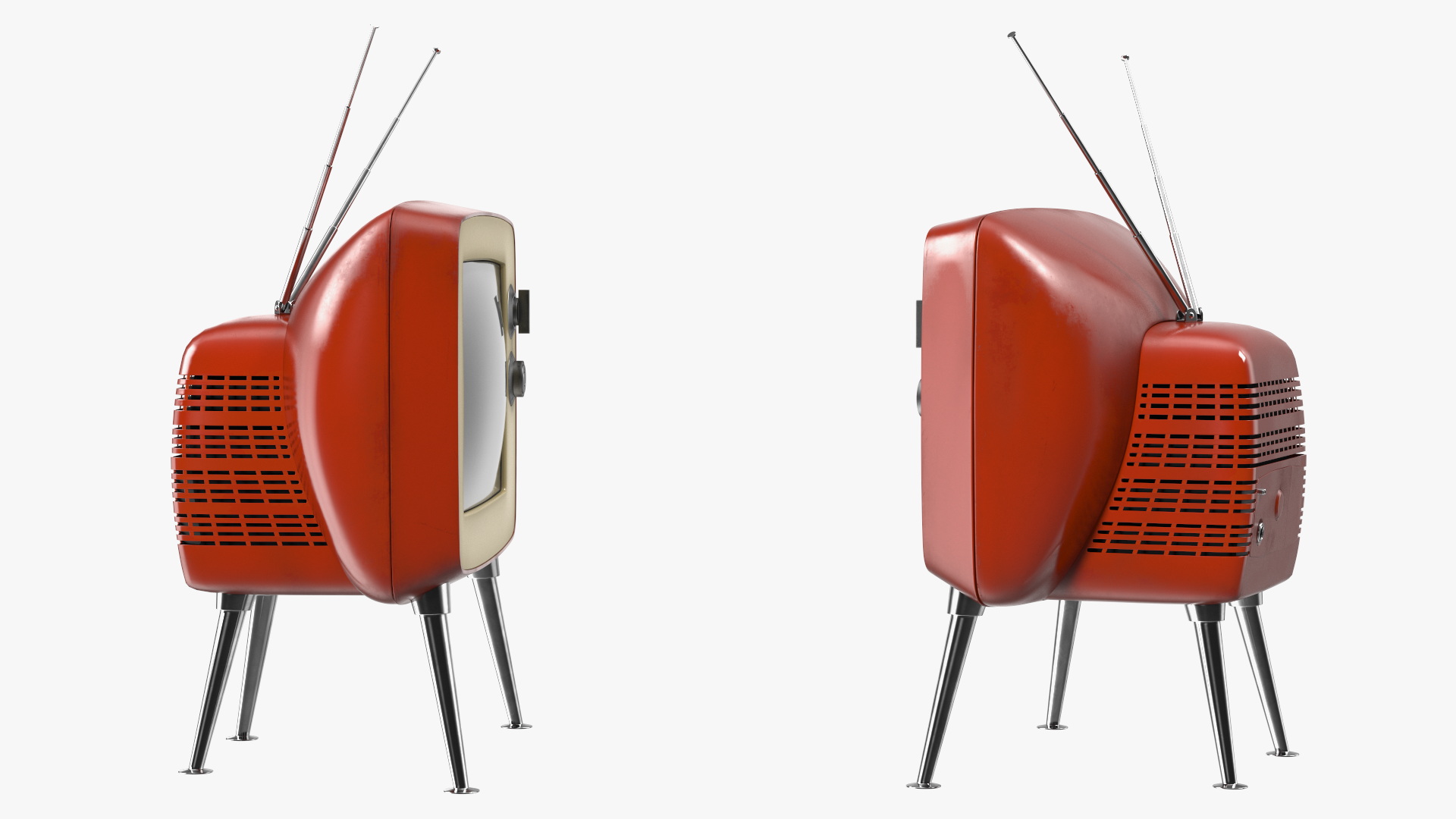 Old Tv On Legs 3D model