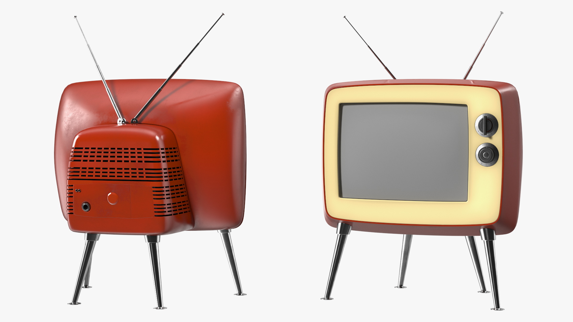 Old Tv On Legs 3D model