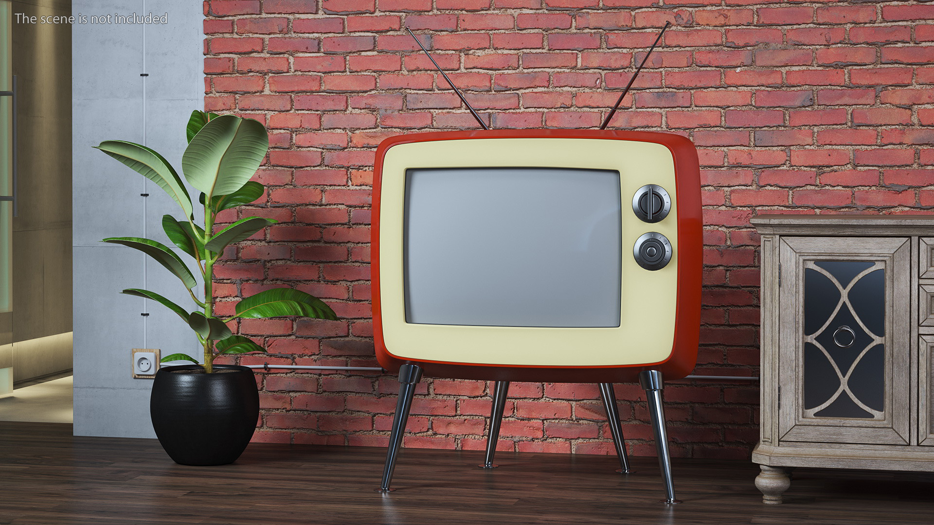 Old Tv On Legs 3D model