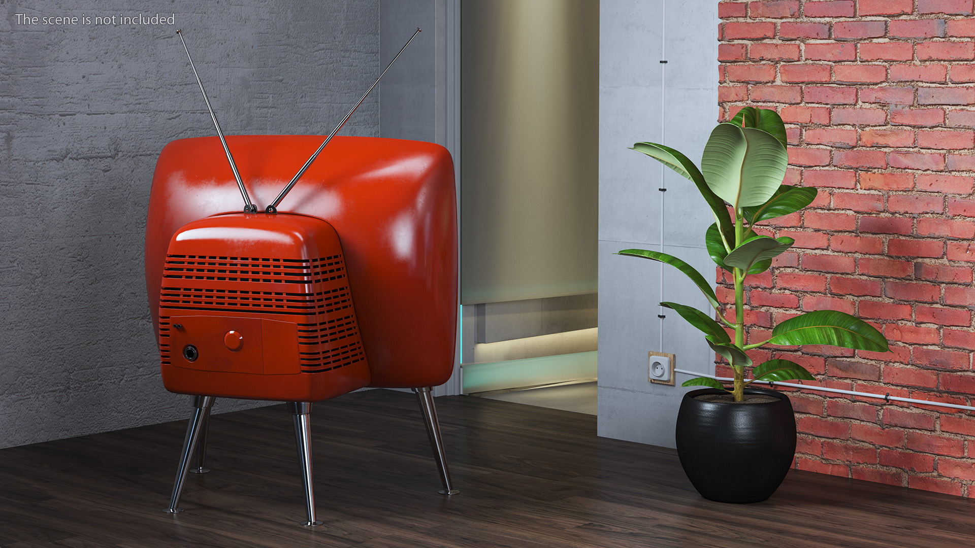 Old Tv On Legs 3D model